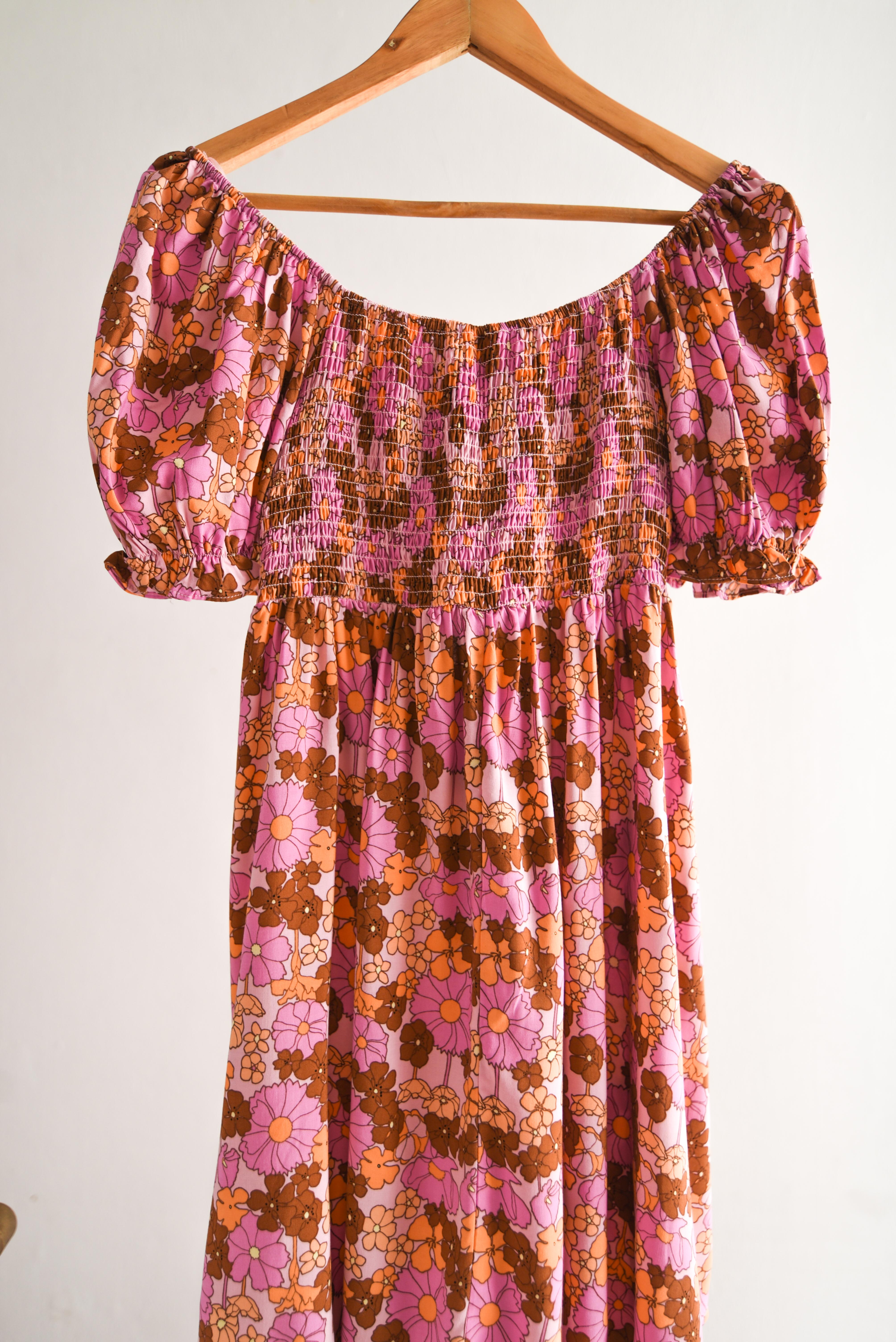 Vestido floral globo