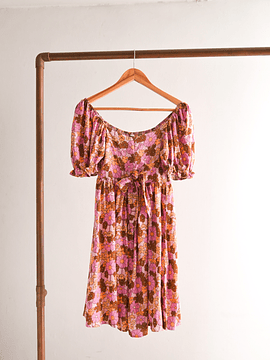 Vestido floral globo