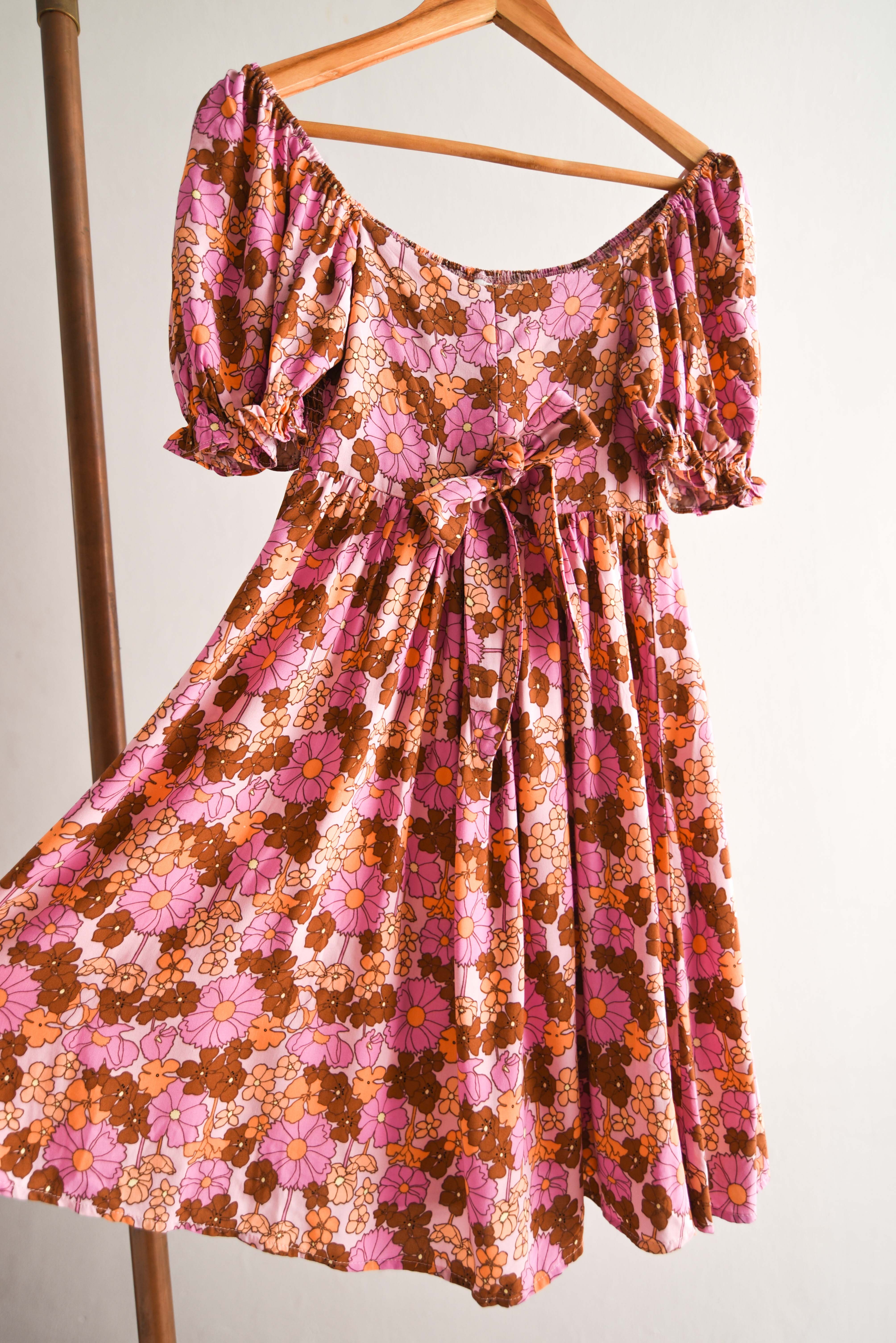 Vestido floral globo