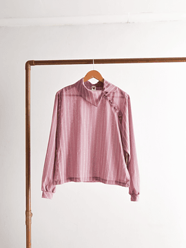 Blusa rosa malva drapeado