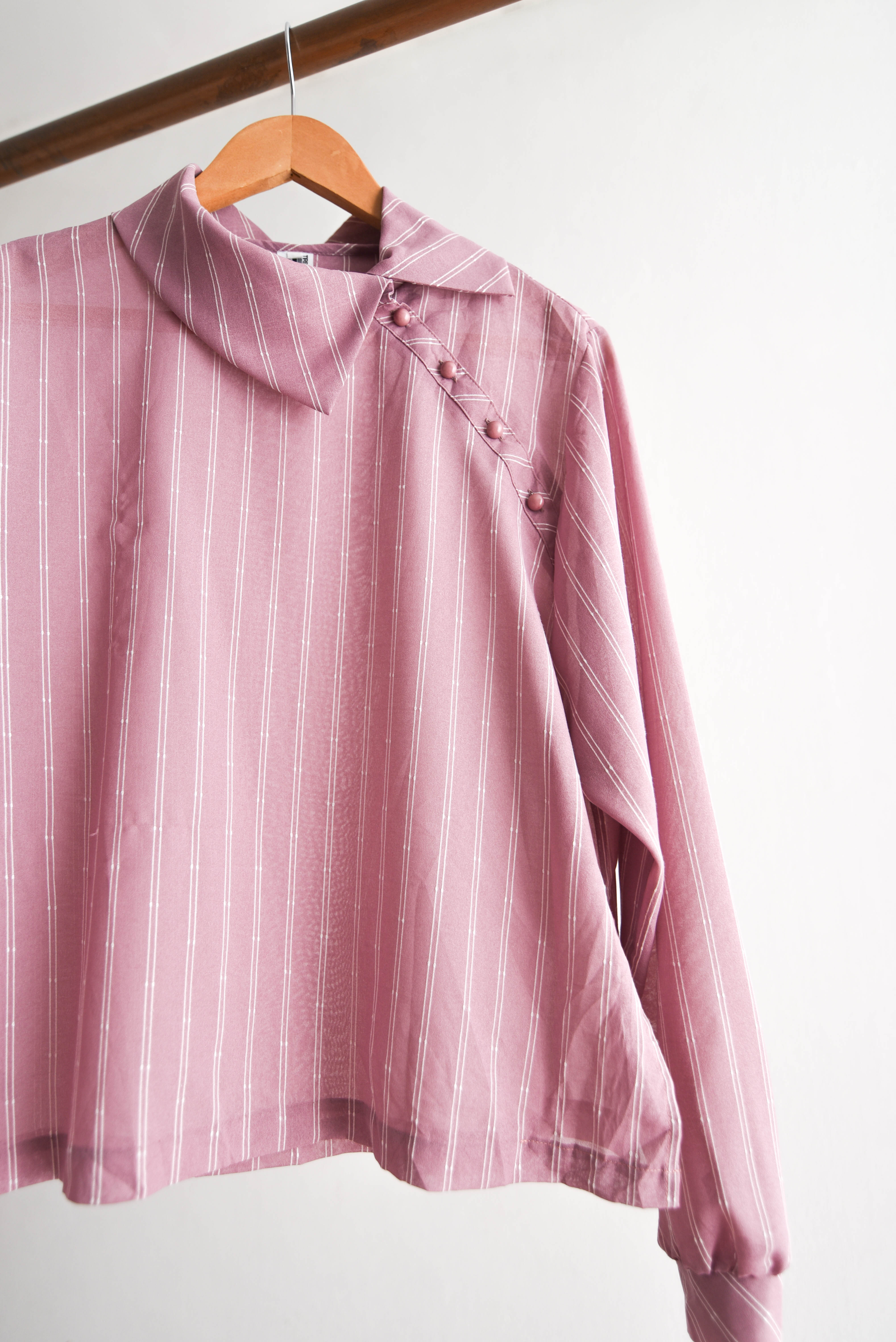 Blusa rosa malva drapeado