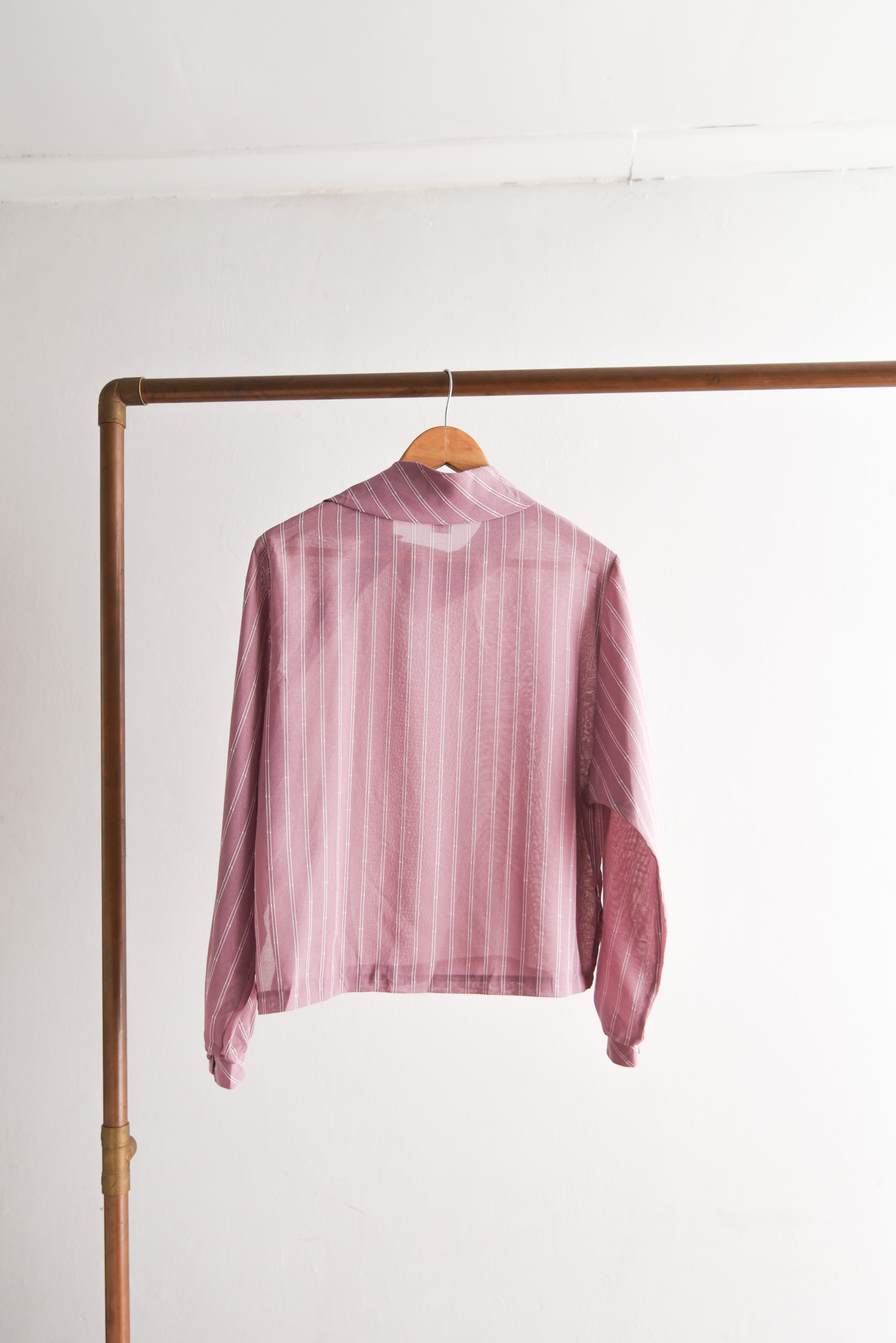 Blusa rosa malva drapeado