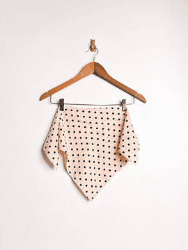 Pañuelo rosa pastel lunares