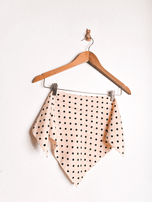 Pañuelo rosa pastel lunares