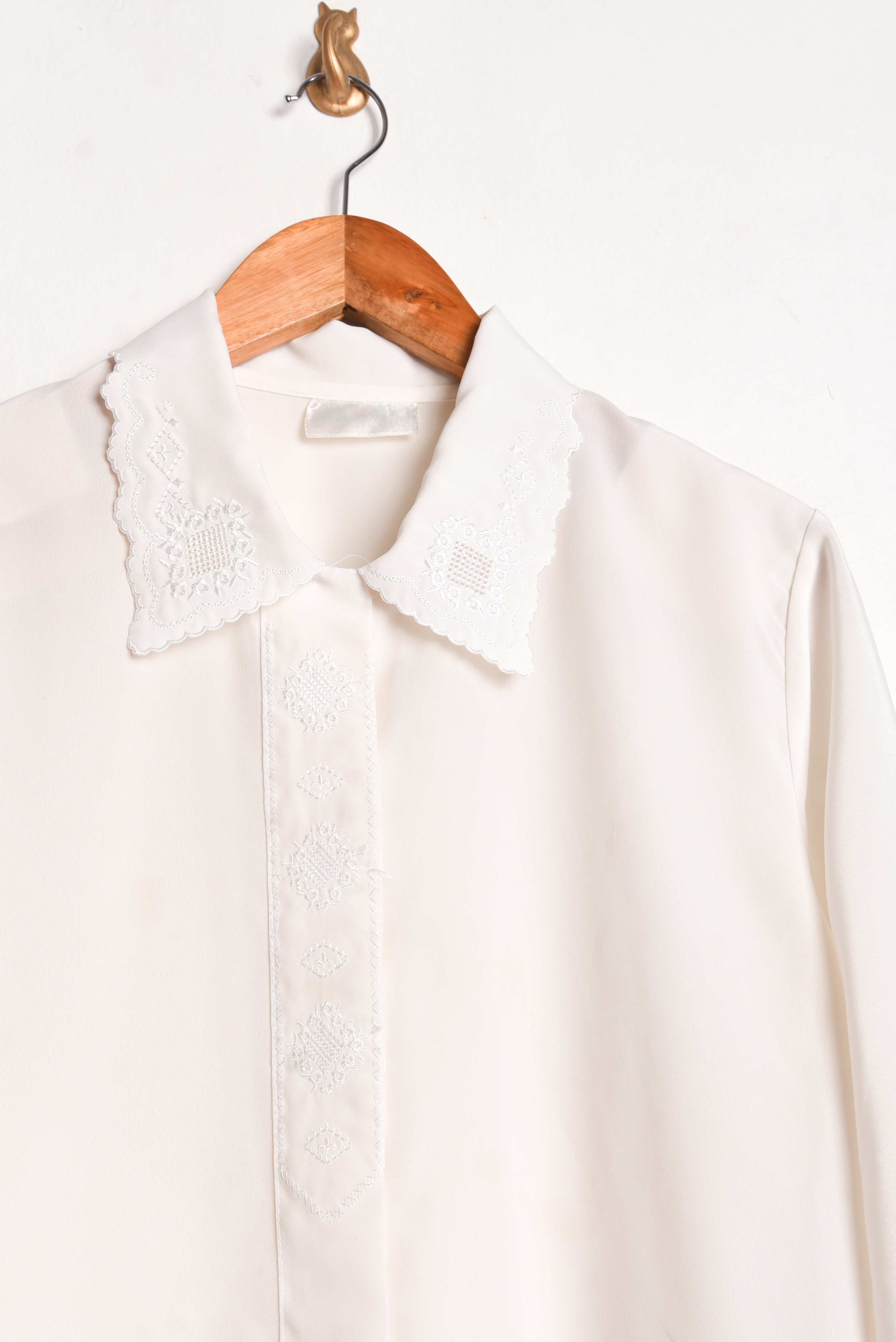 Blusa cuello bordado vintage