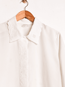 Blusa cuello bordado vintage