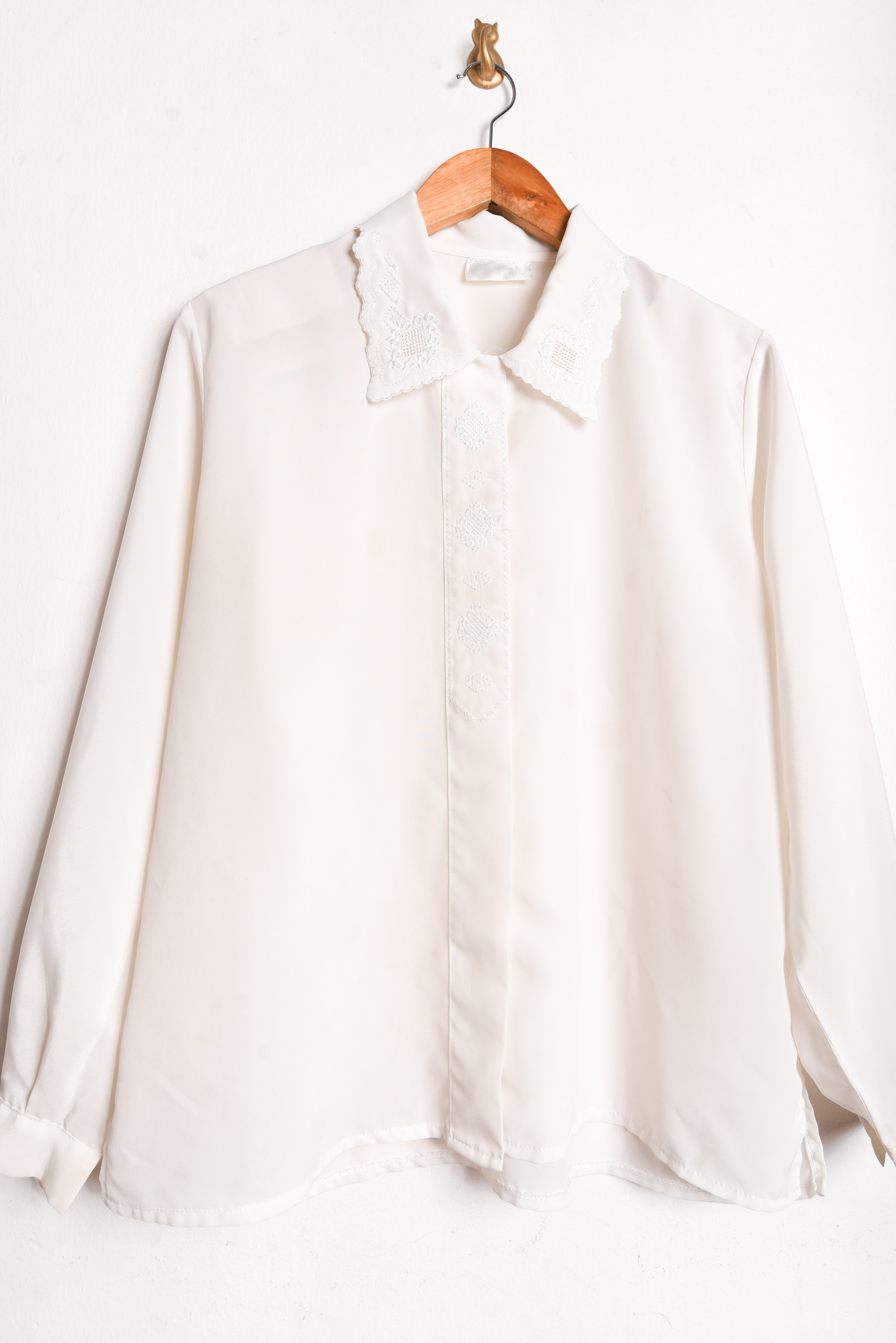 Blusa cuello bordado vintage