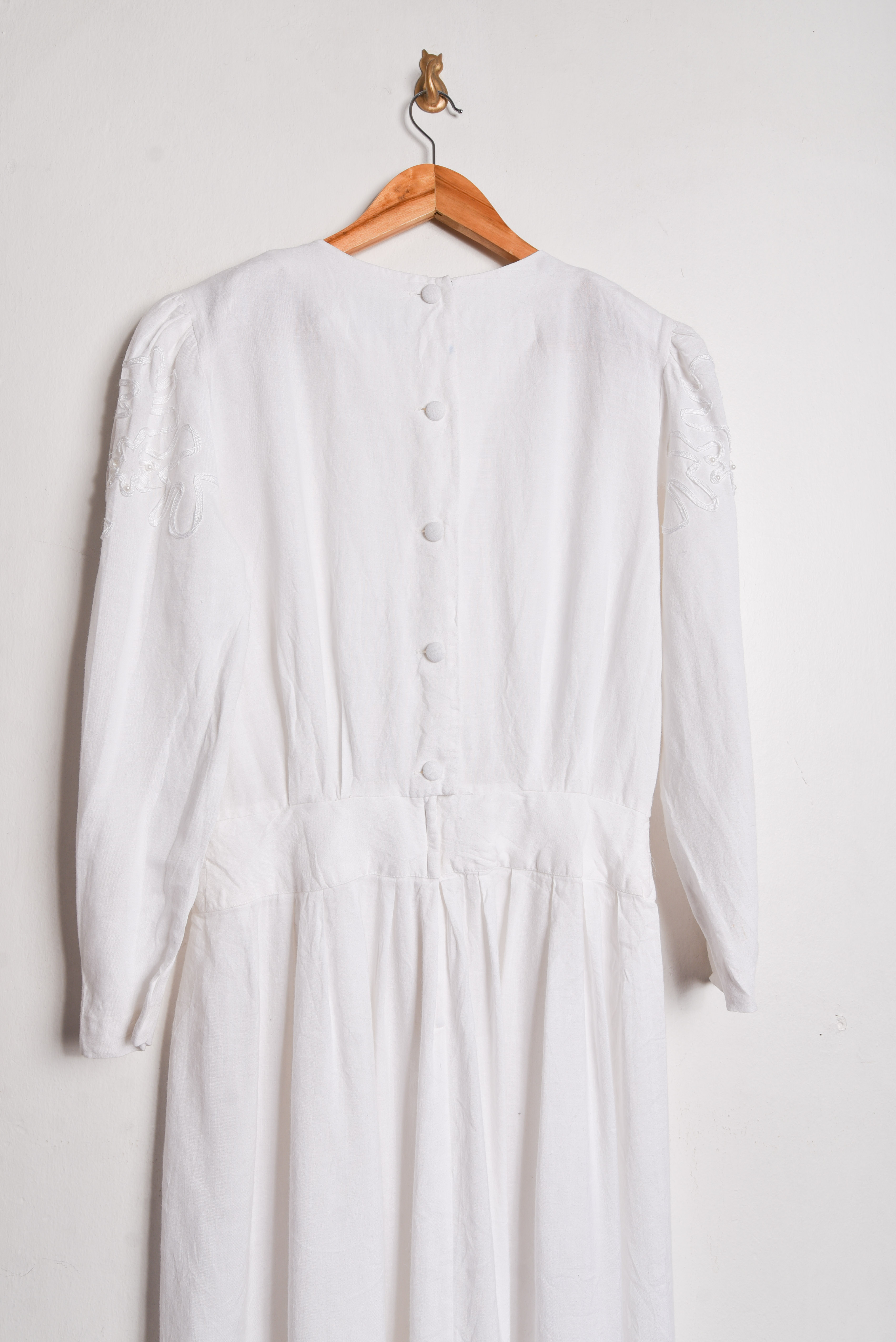 Vestido 80s romántico bordado