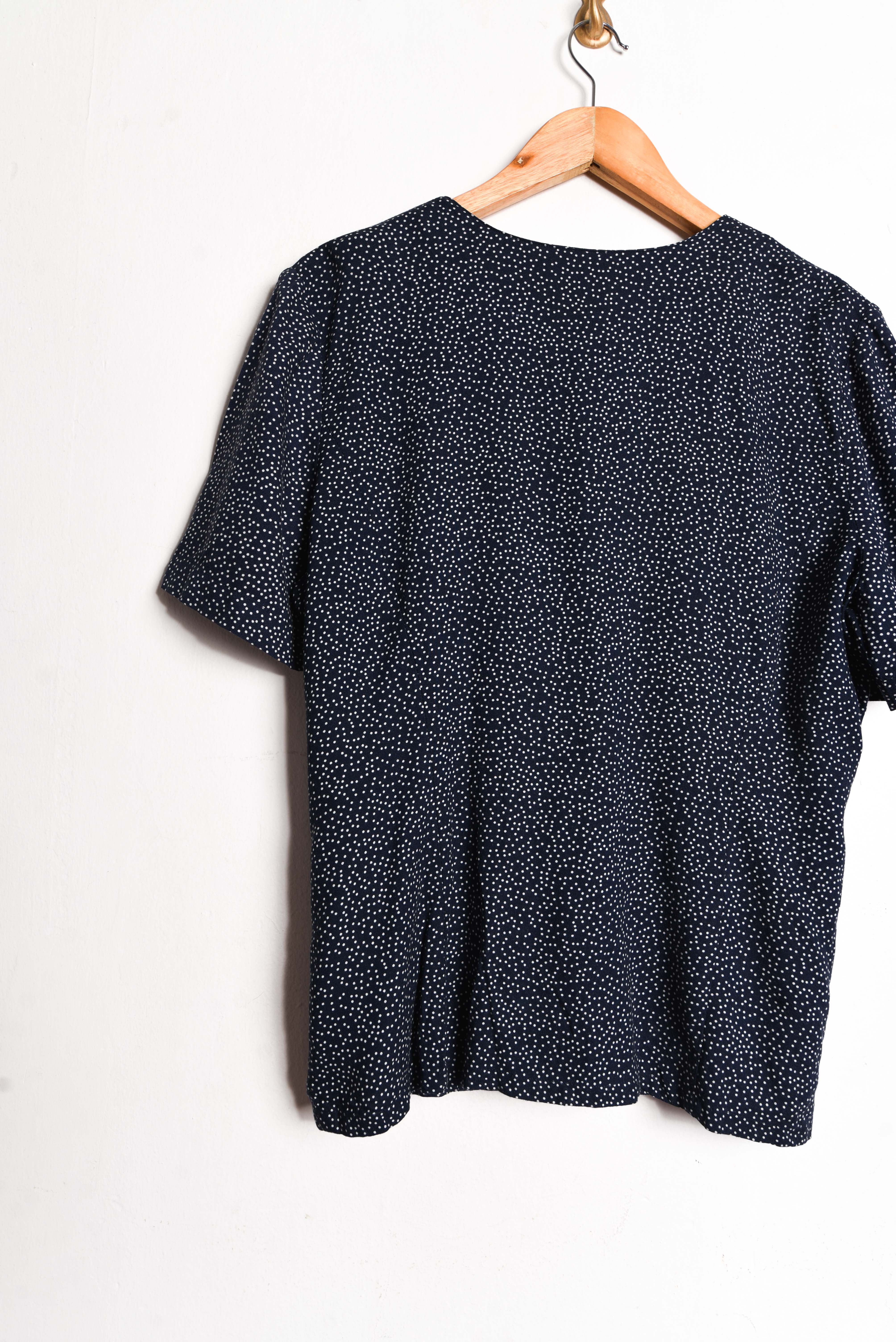 Blusa azul dots vintage