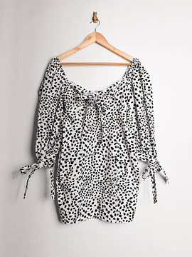 Vestido b&w animal print