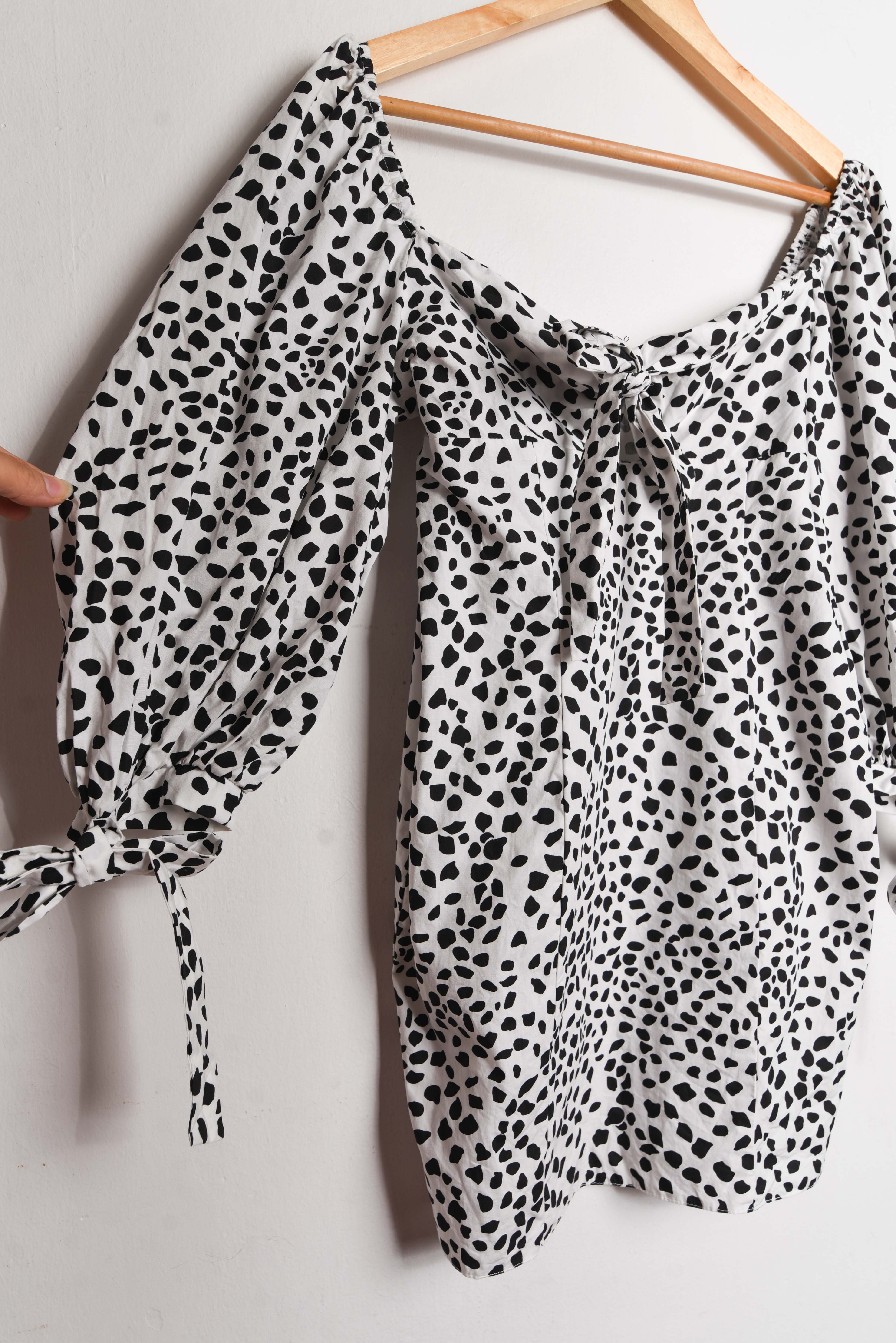 Vestido b&w animal print