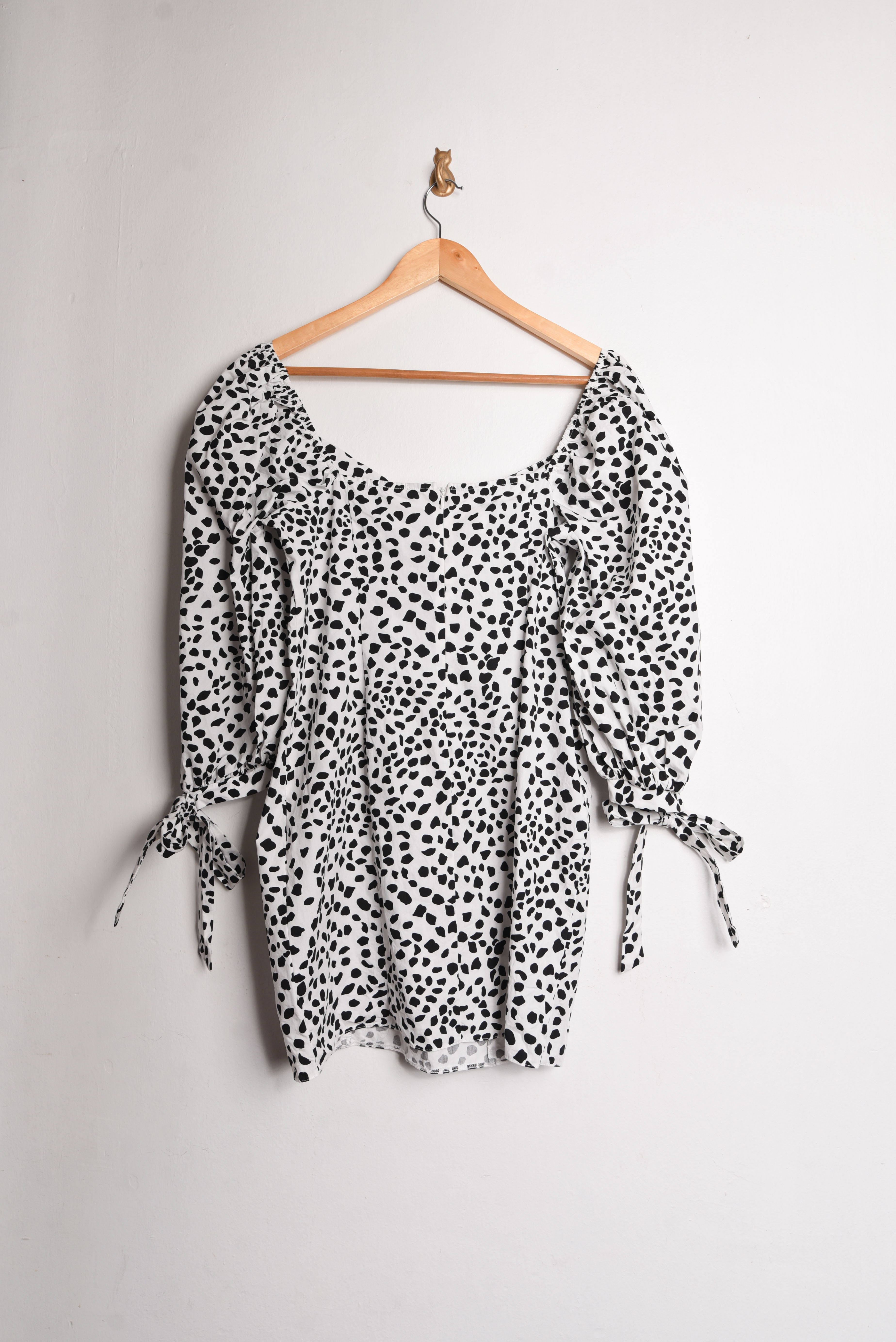 Vestido b&w animal print