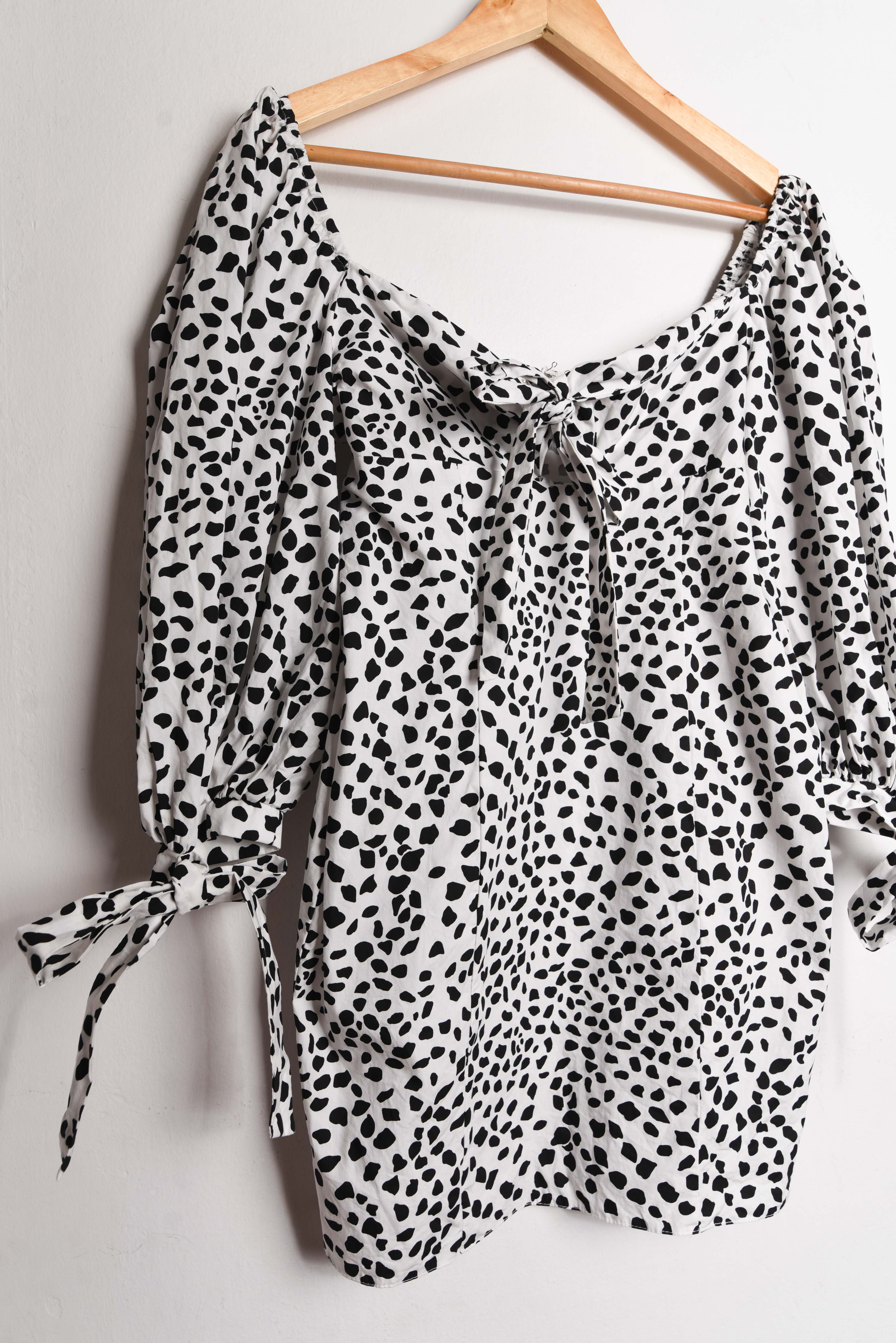 Vestido b&w animal print
