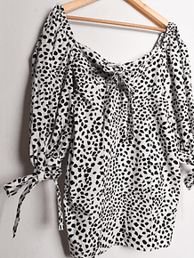 Vestido b&w animal print