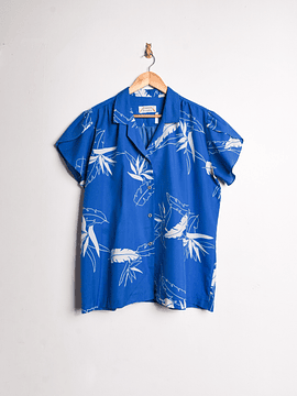 Blusa azulina tropical