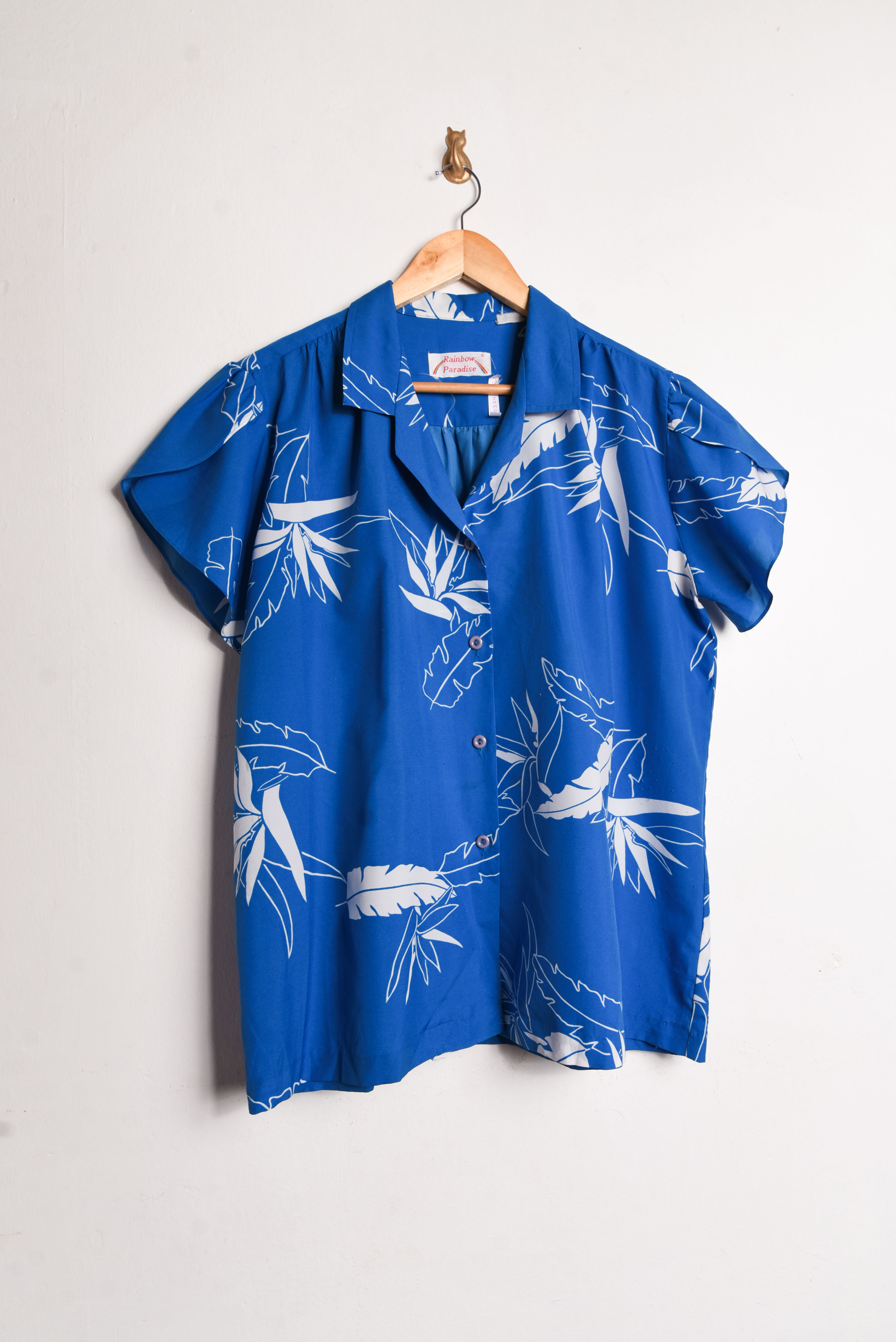 Blusa azulina tropical