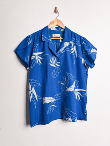 Blusa azulina tropical
