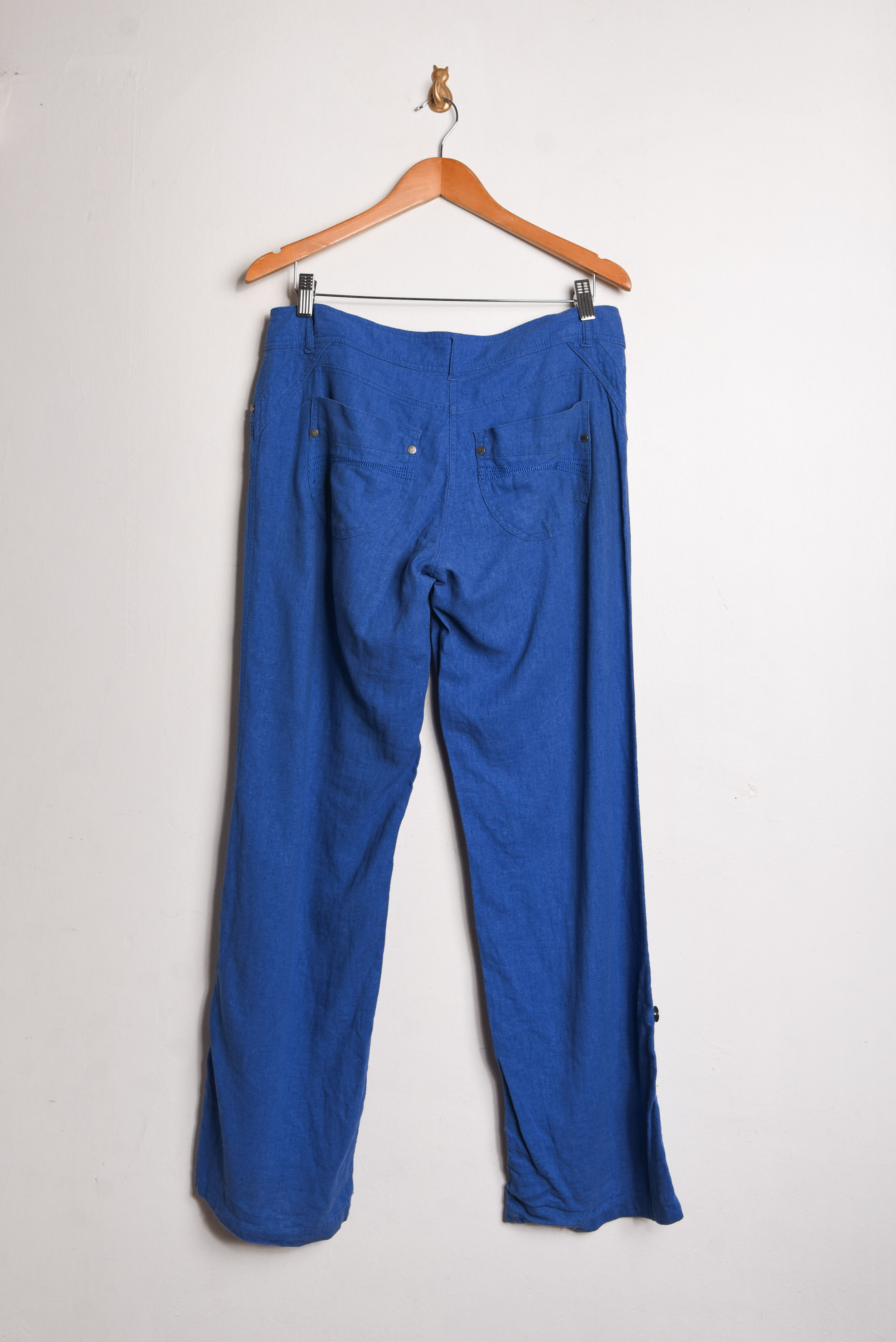 Pantalón tiro bajo azulino