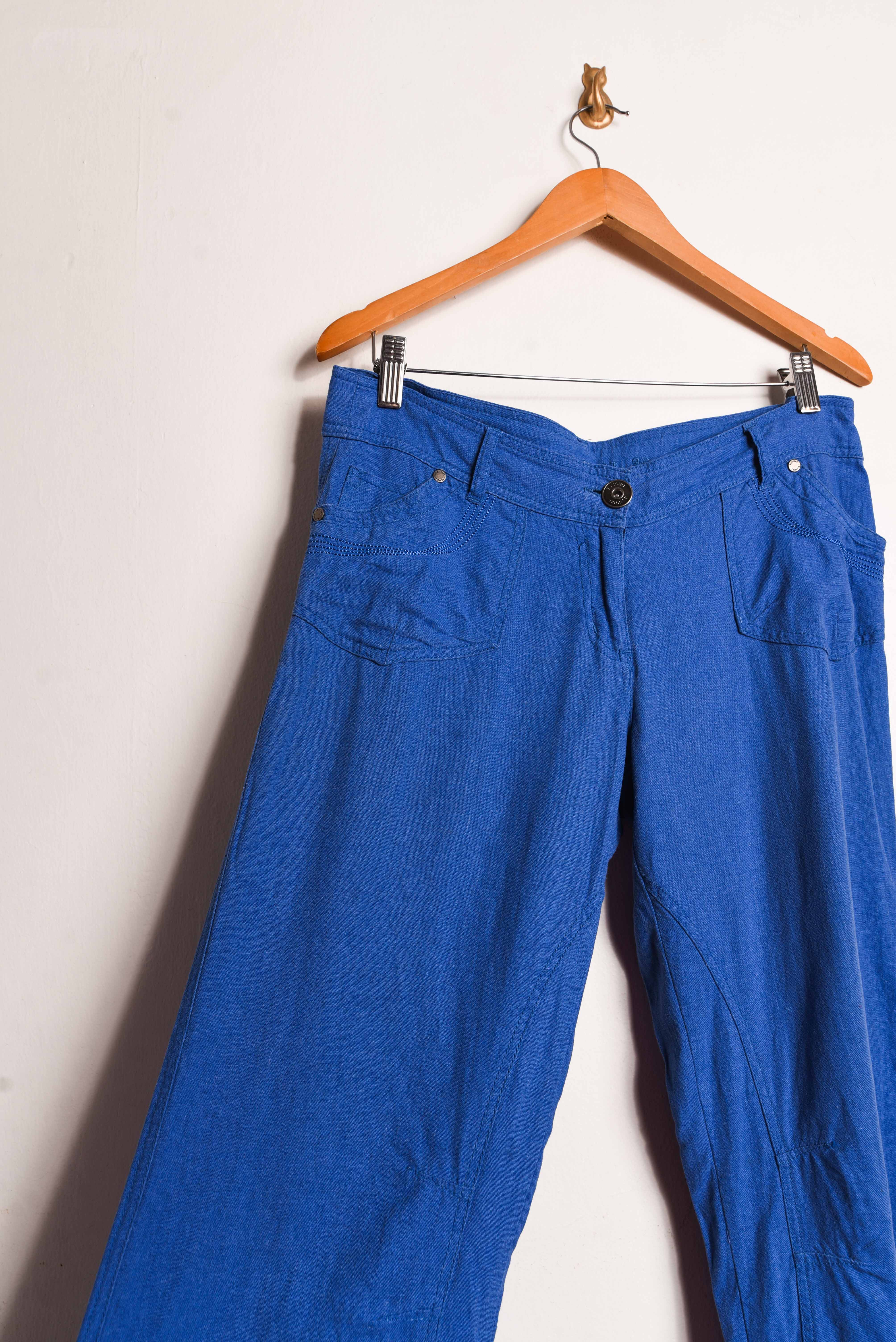 Pantalón tiro bajo azulino