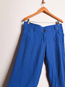 Pantalón tiro bajo azulino