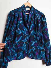Blusa azulina pinceladas 80s