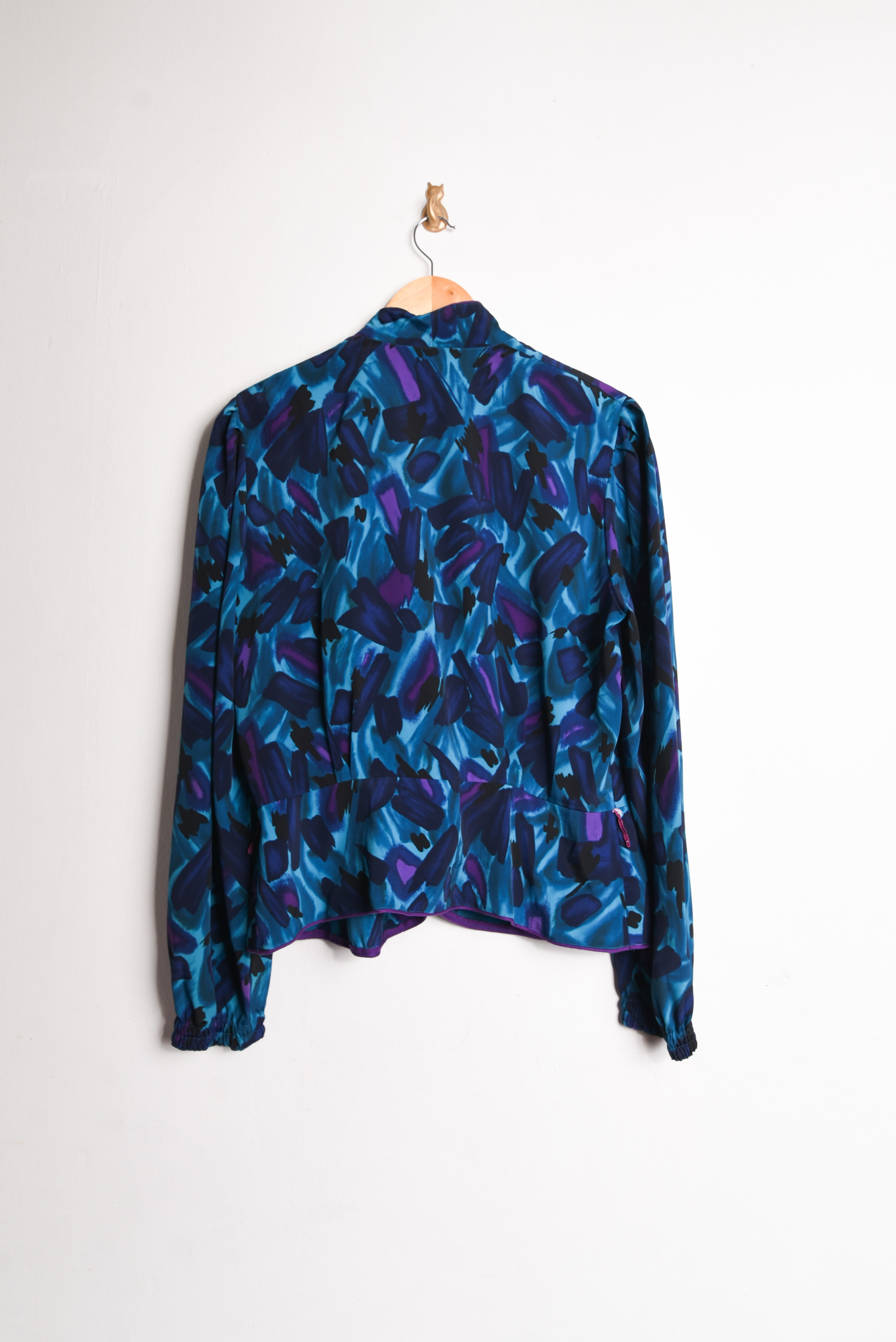 Blusa azulina pinceladas 80s