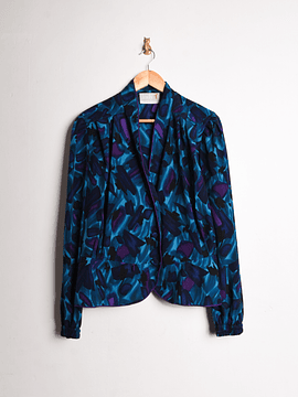 Blusa azulina pinceladas 80s