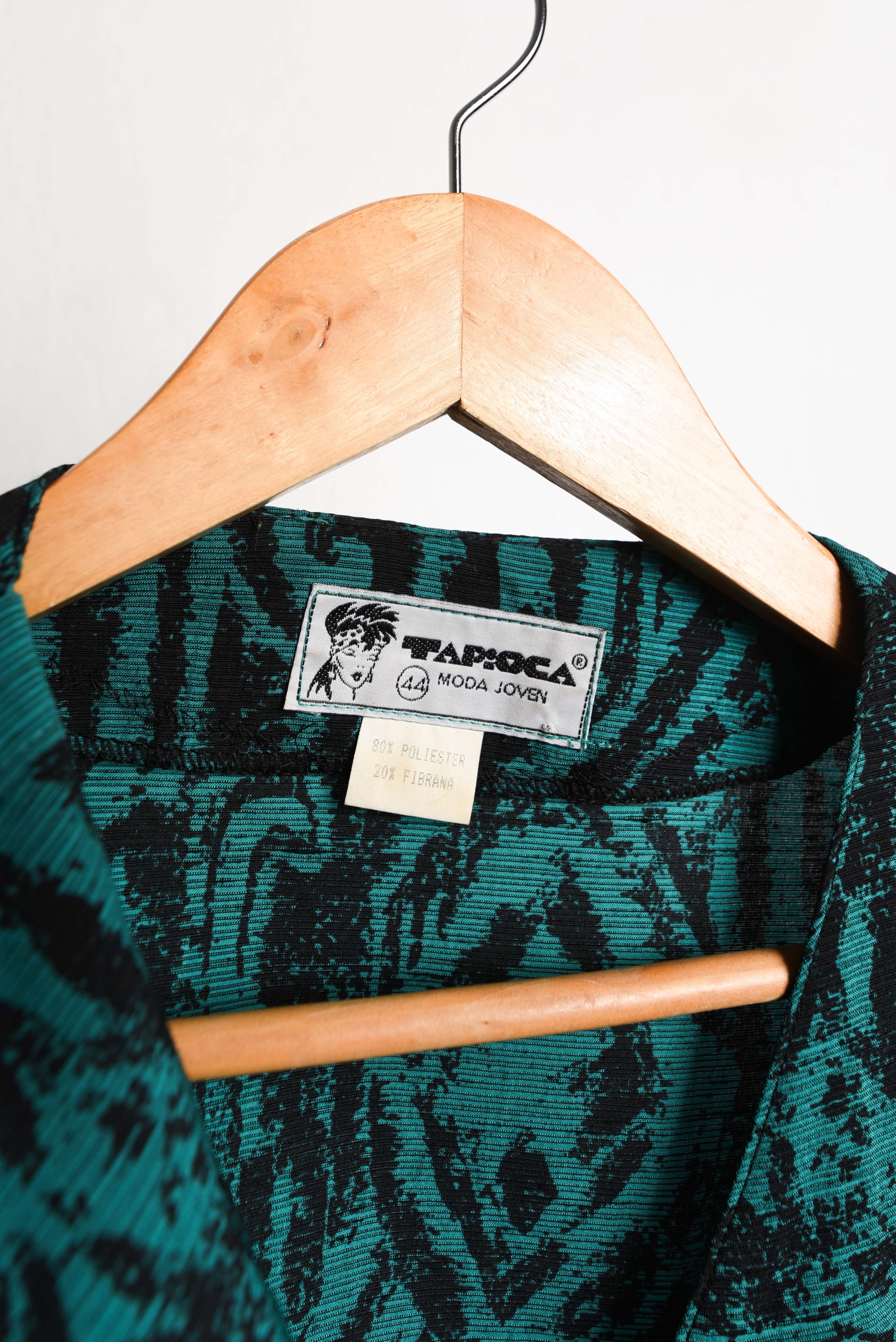 Blusa verde jade 80s