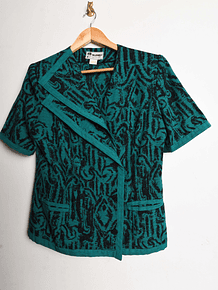 Blusa verde jade 80s