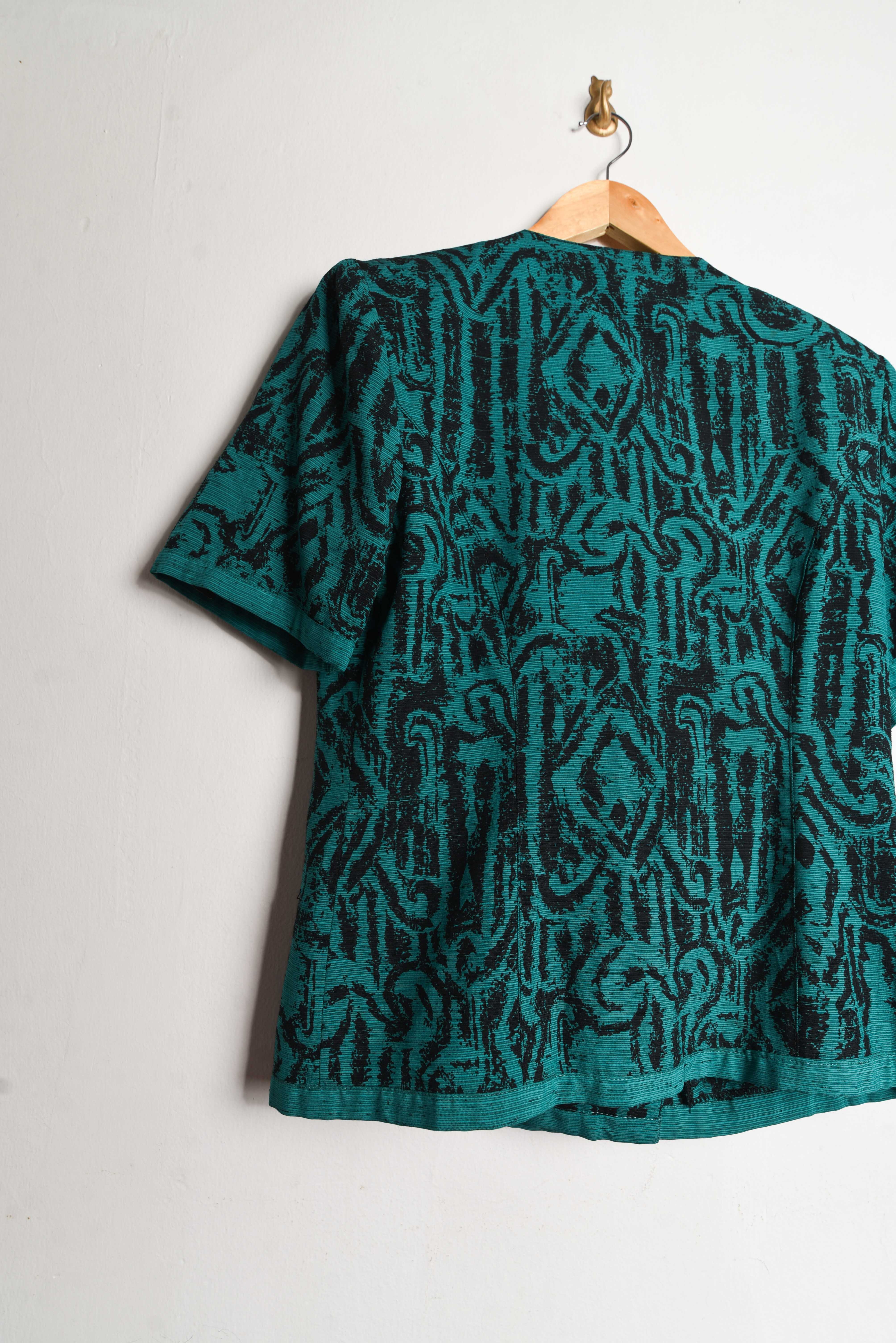 Blusa verde jade 80s