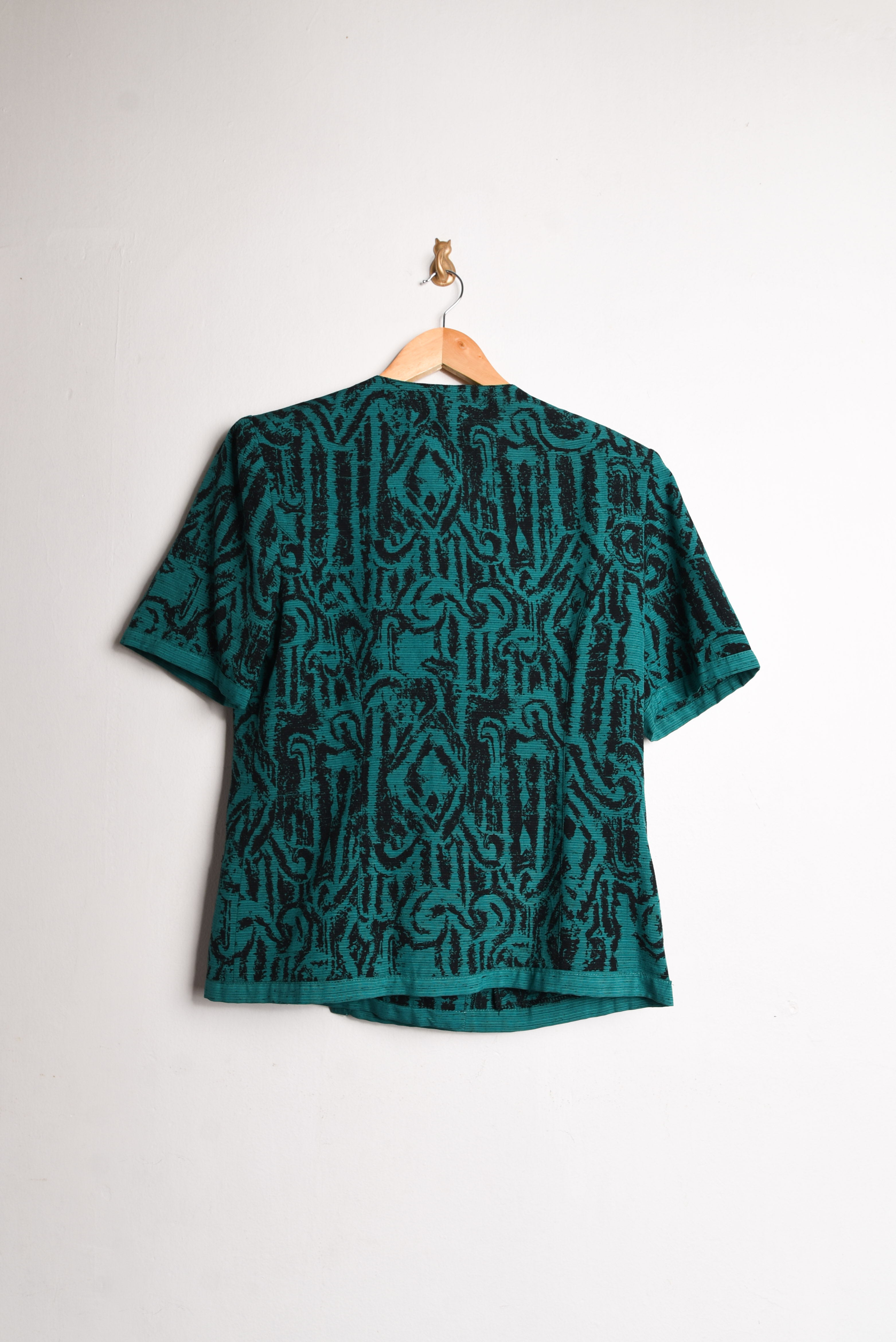 Blusa verde jade 80s