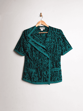 Blusa verde jade 80s
