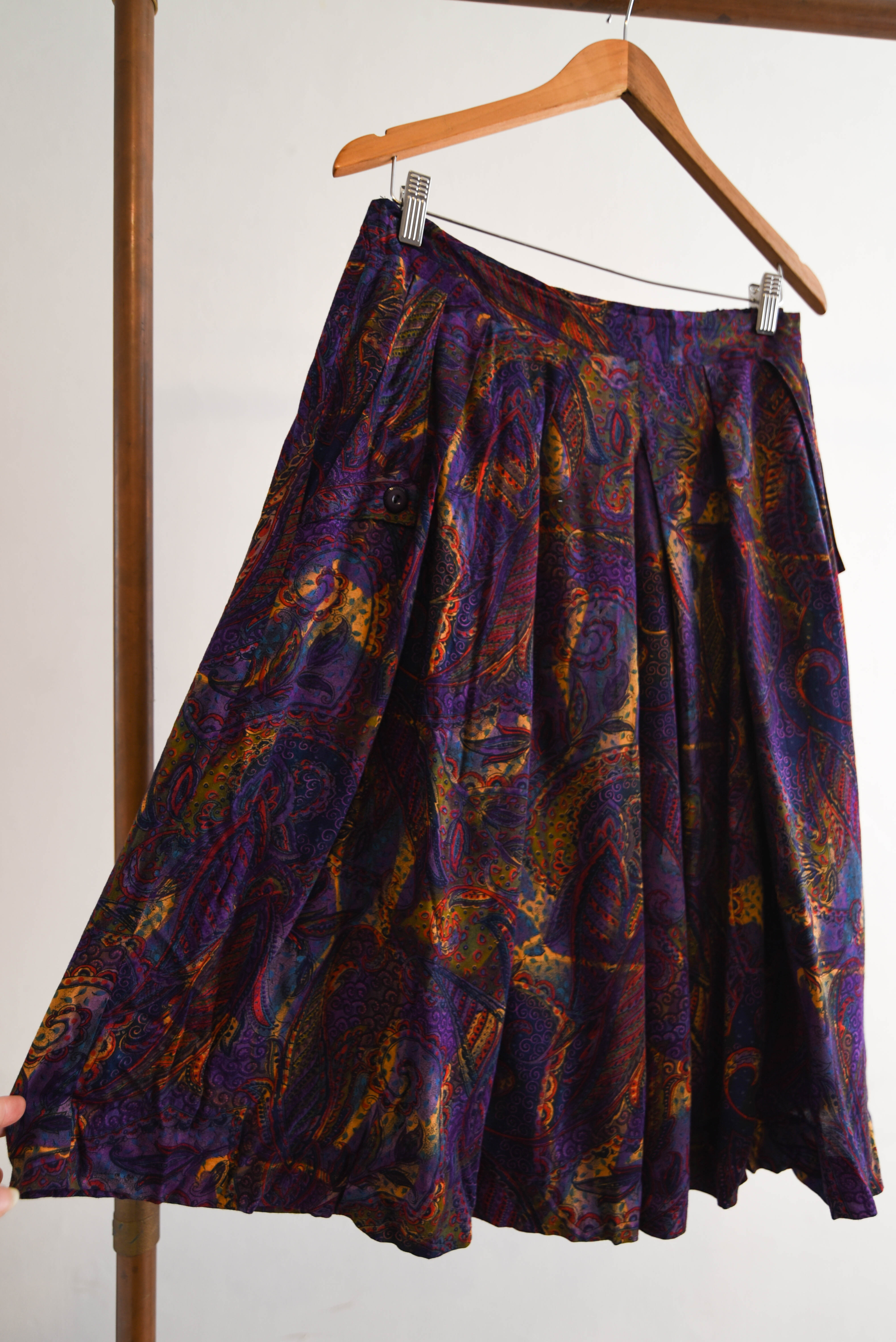 Falda midi 80s paisley