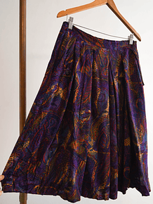 Falda midi 80s paisley
