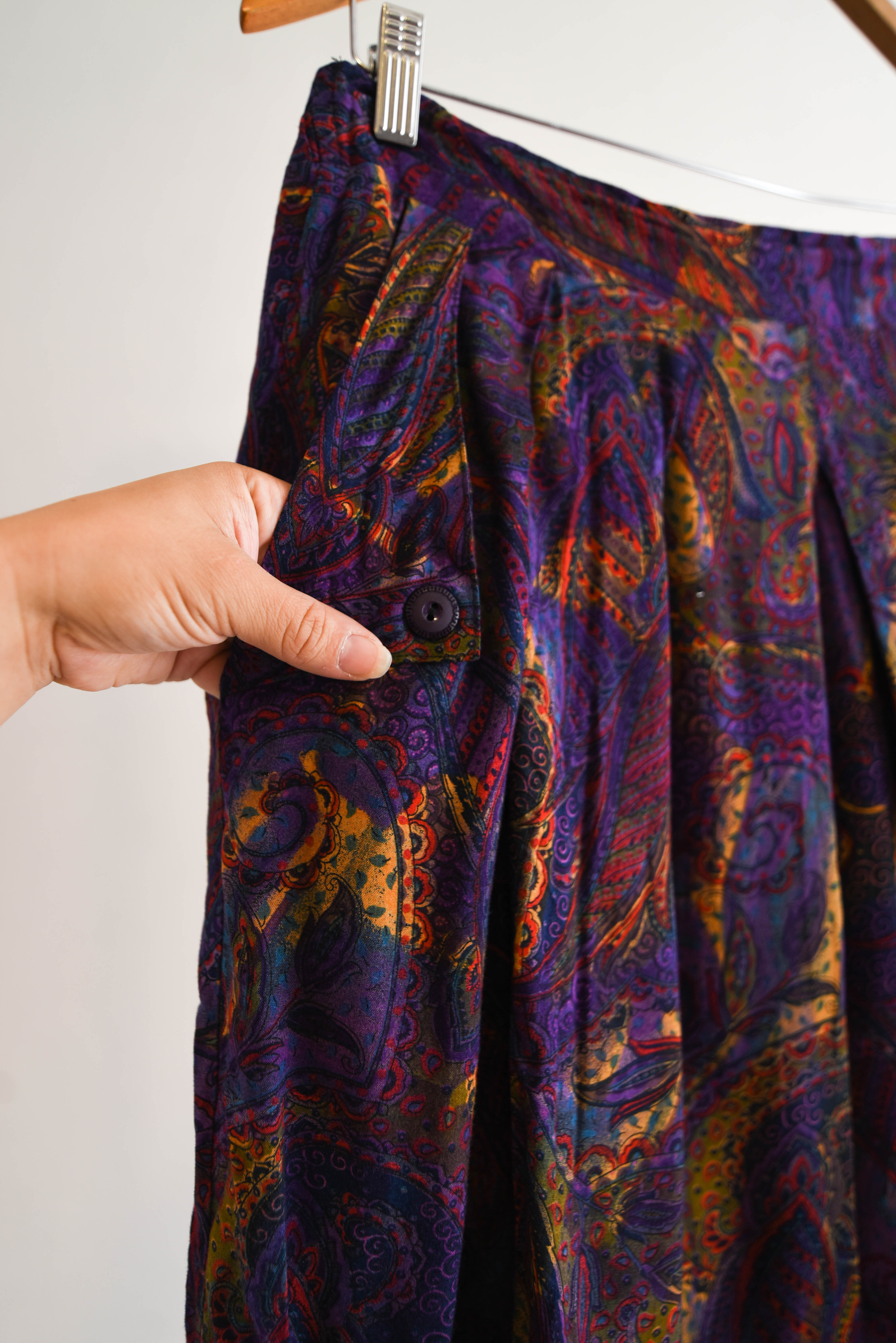 Falda midi 80s paisley