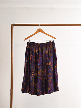 Falda midi 80s paisley