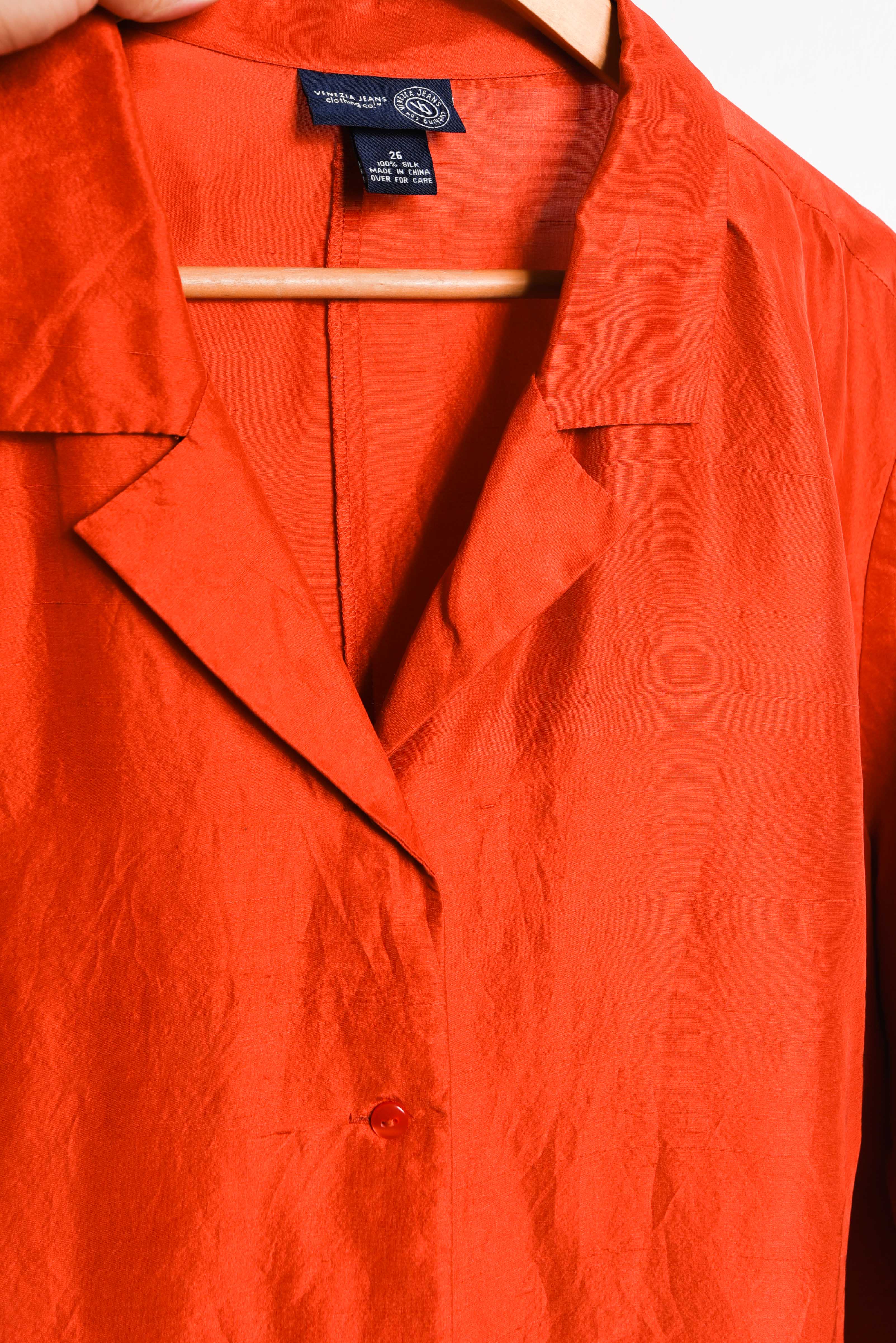 Camisa naranja seda plus size