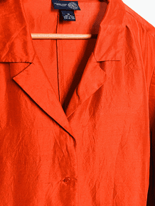 Camisa naranja seda plus size