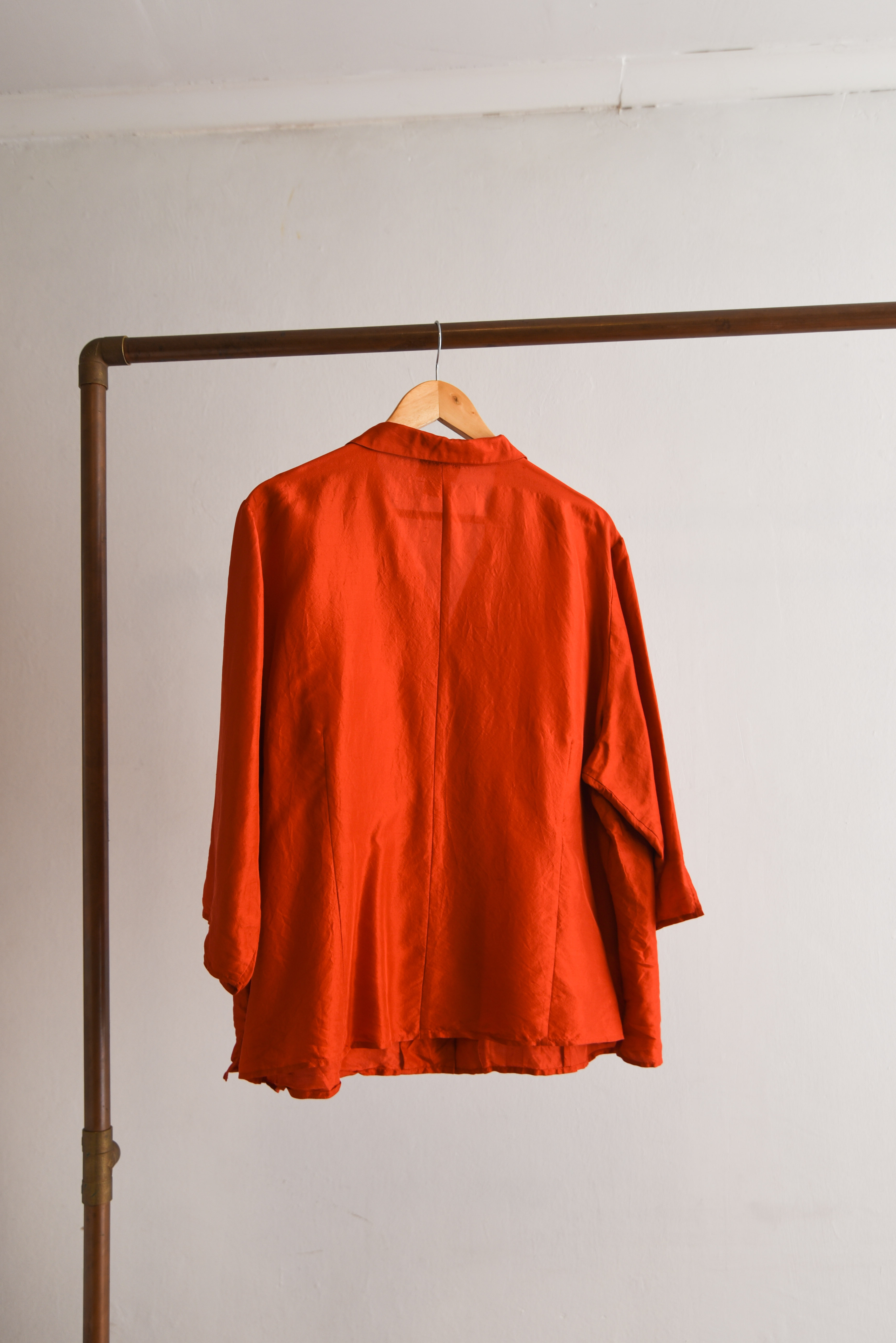 Camisa naranja seda plus size