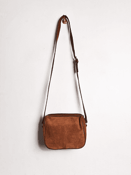 Cartera gamuza café 90s