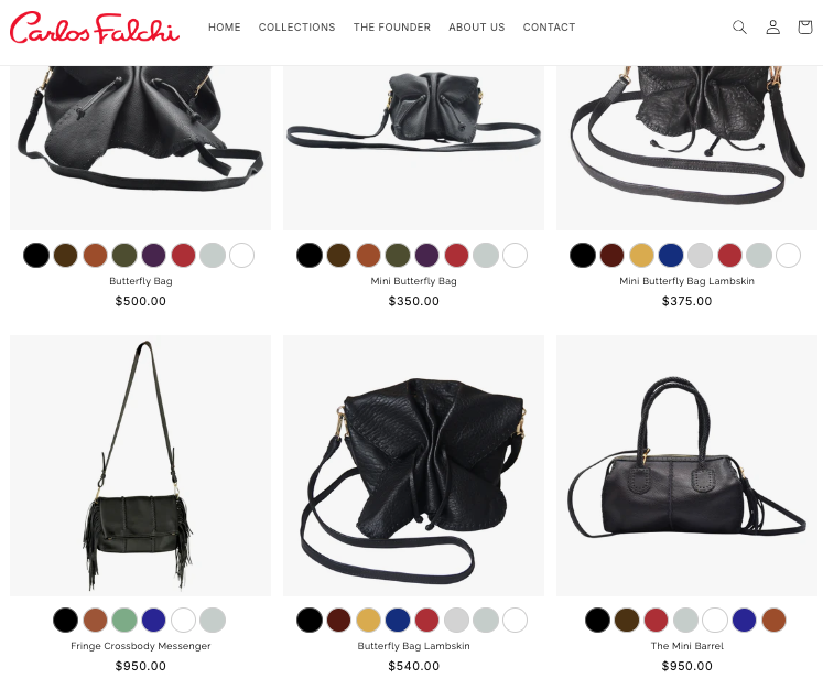 Cartera cuero 70s Carlos Falchi