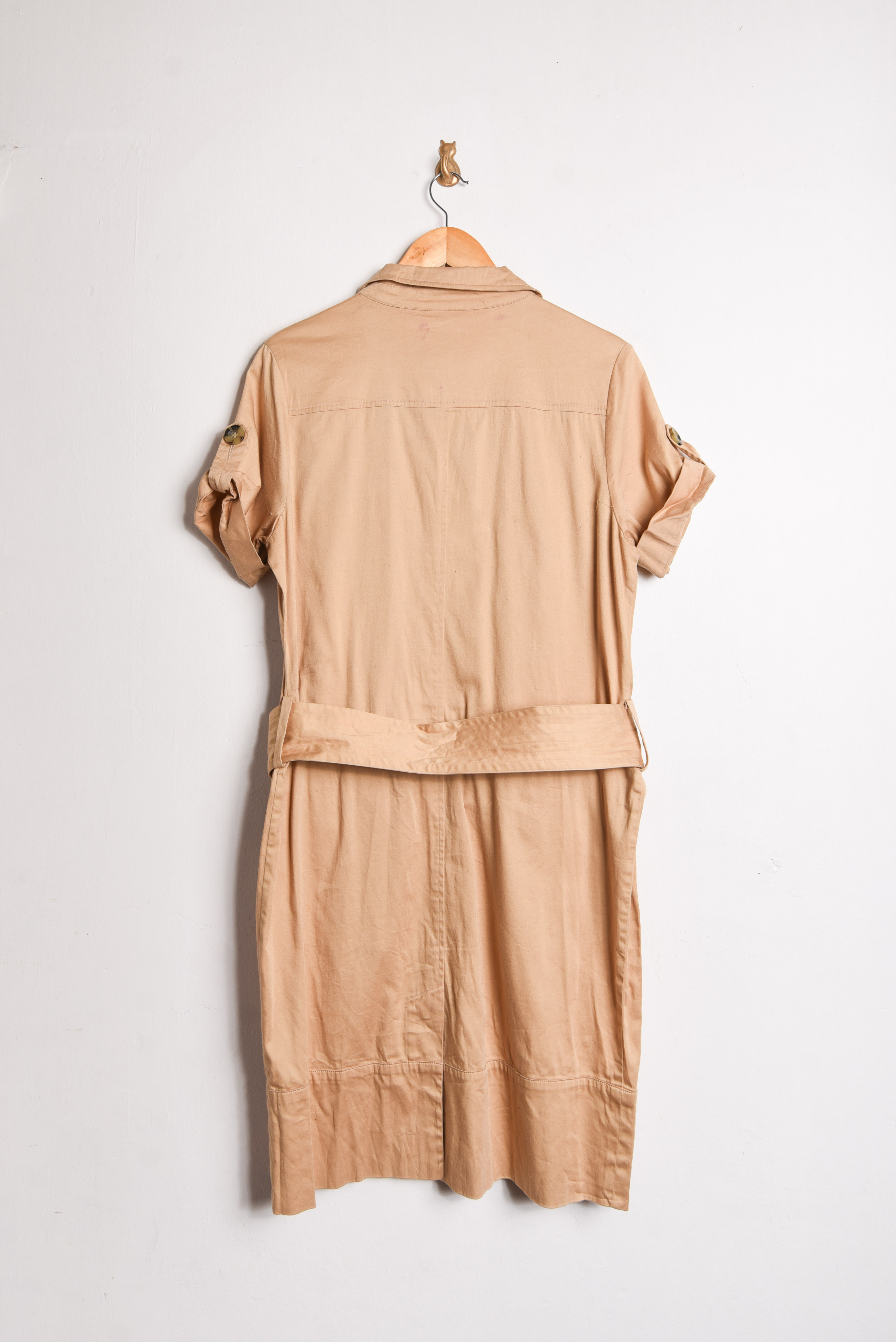Vestido trench camel