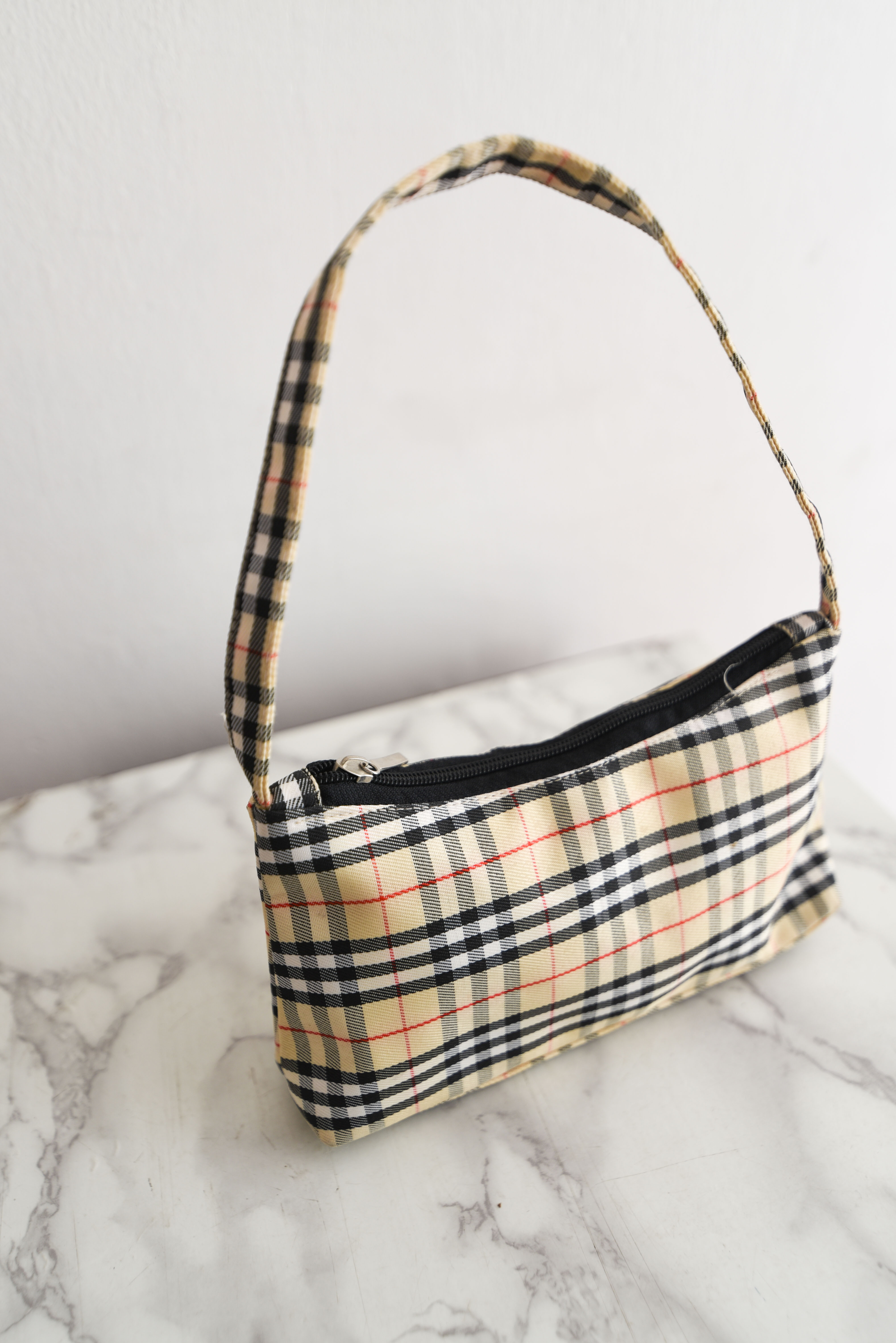 Cartera al hombro tartán