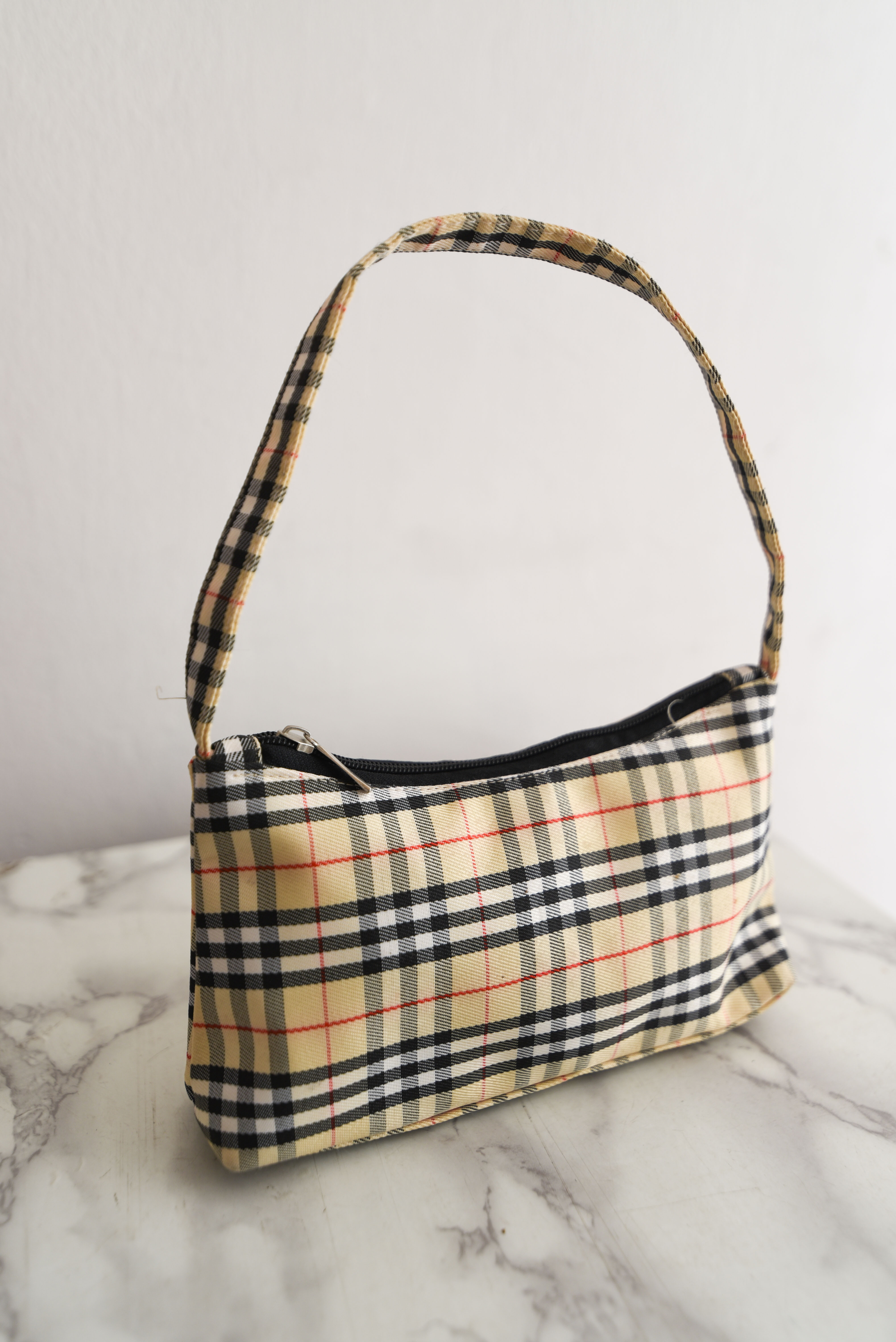 Cartera al hombro tartán