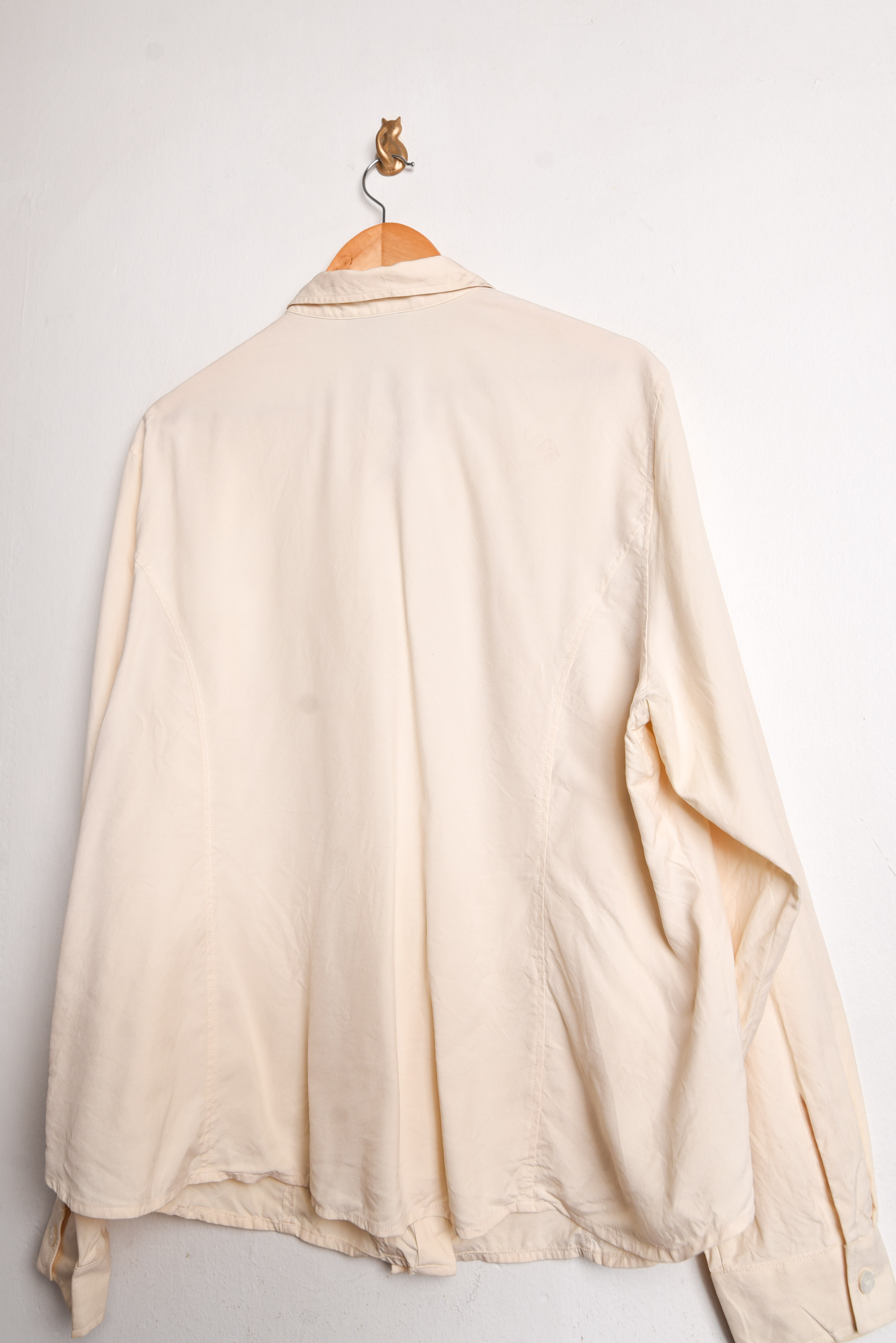 Camisa marfil seda 90s