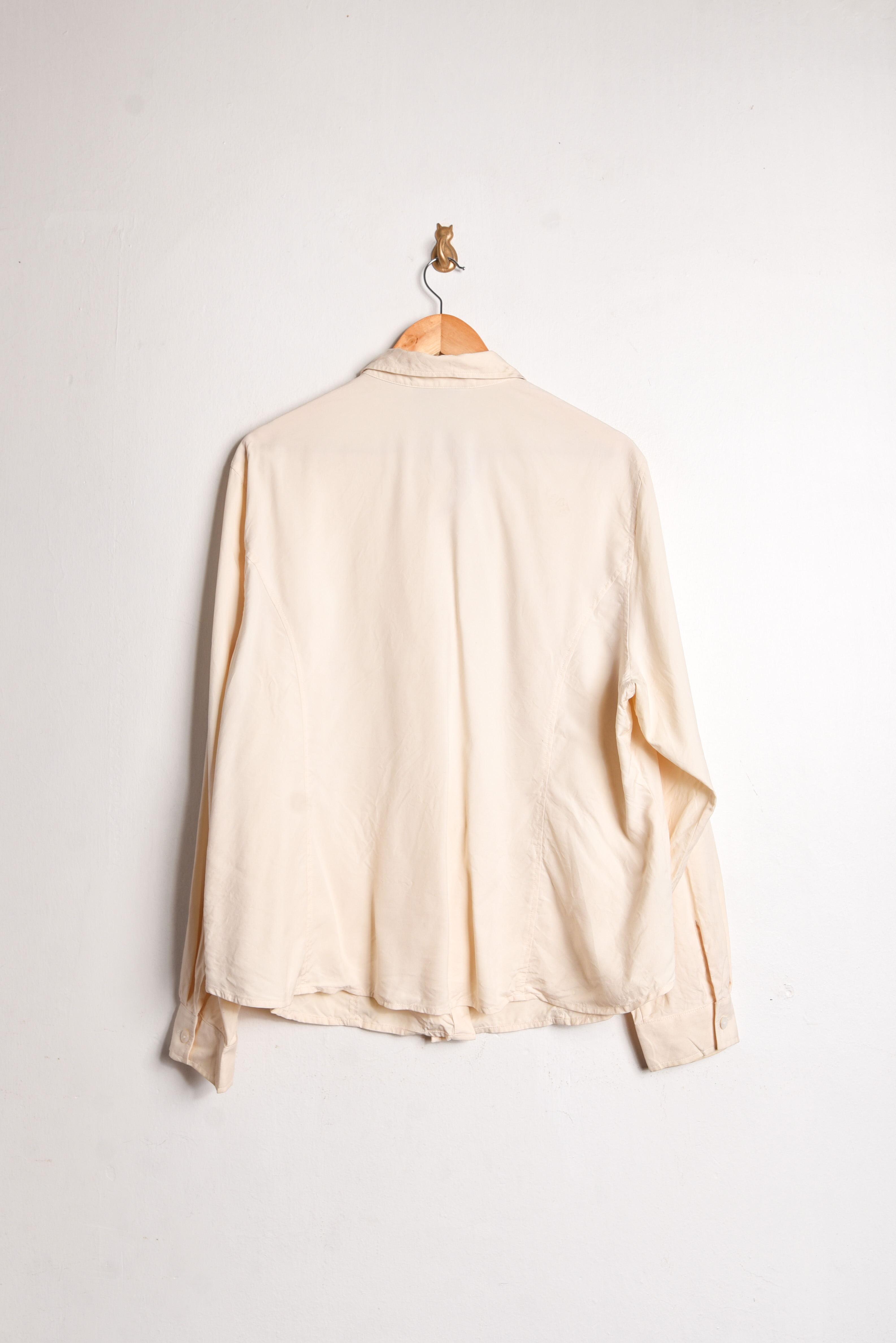 Camisa marfil seda 90s