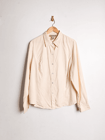 Camisa marfil seda 90s