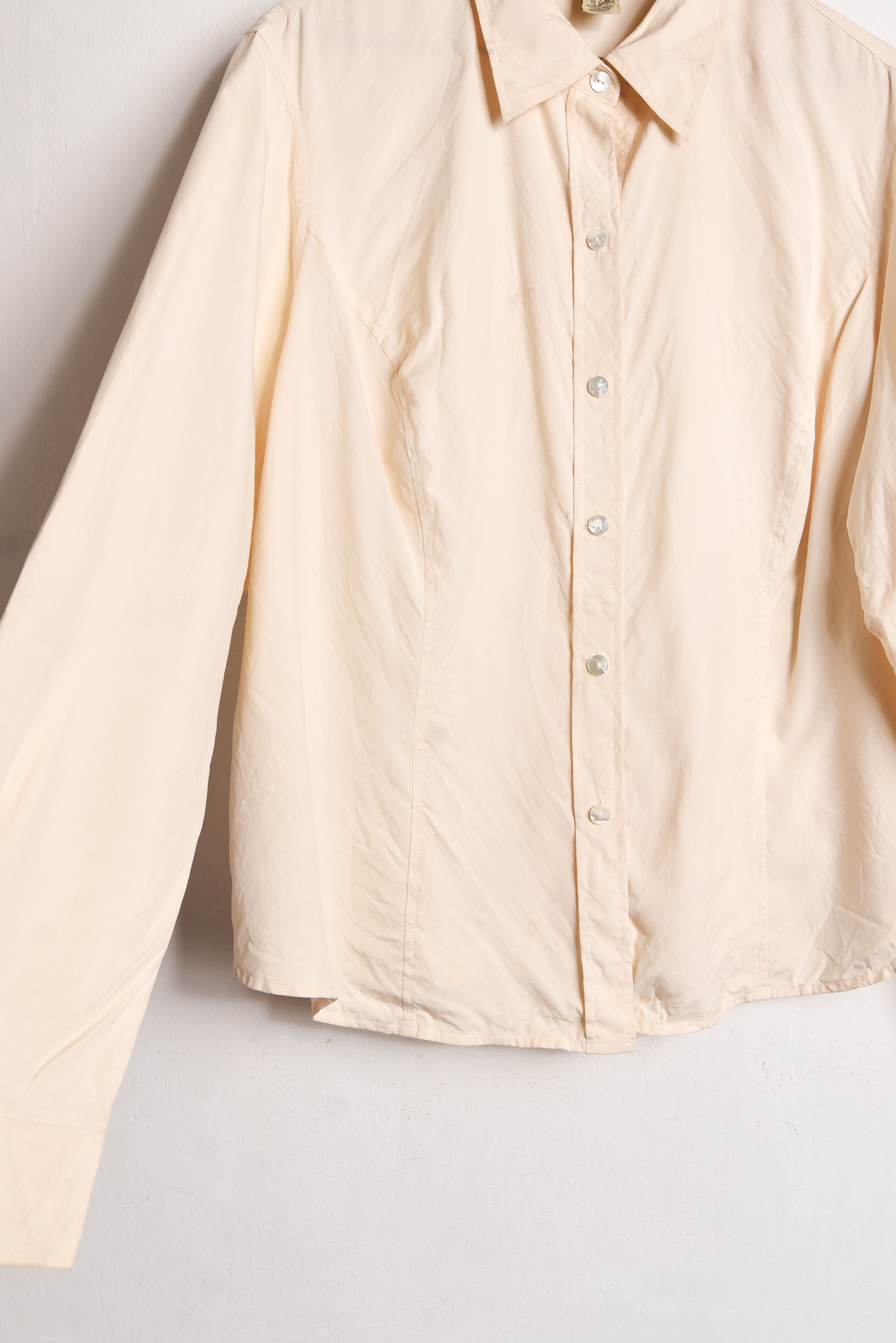 Camisa marfil seda 90s