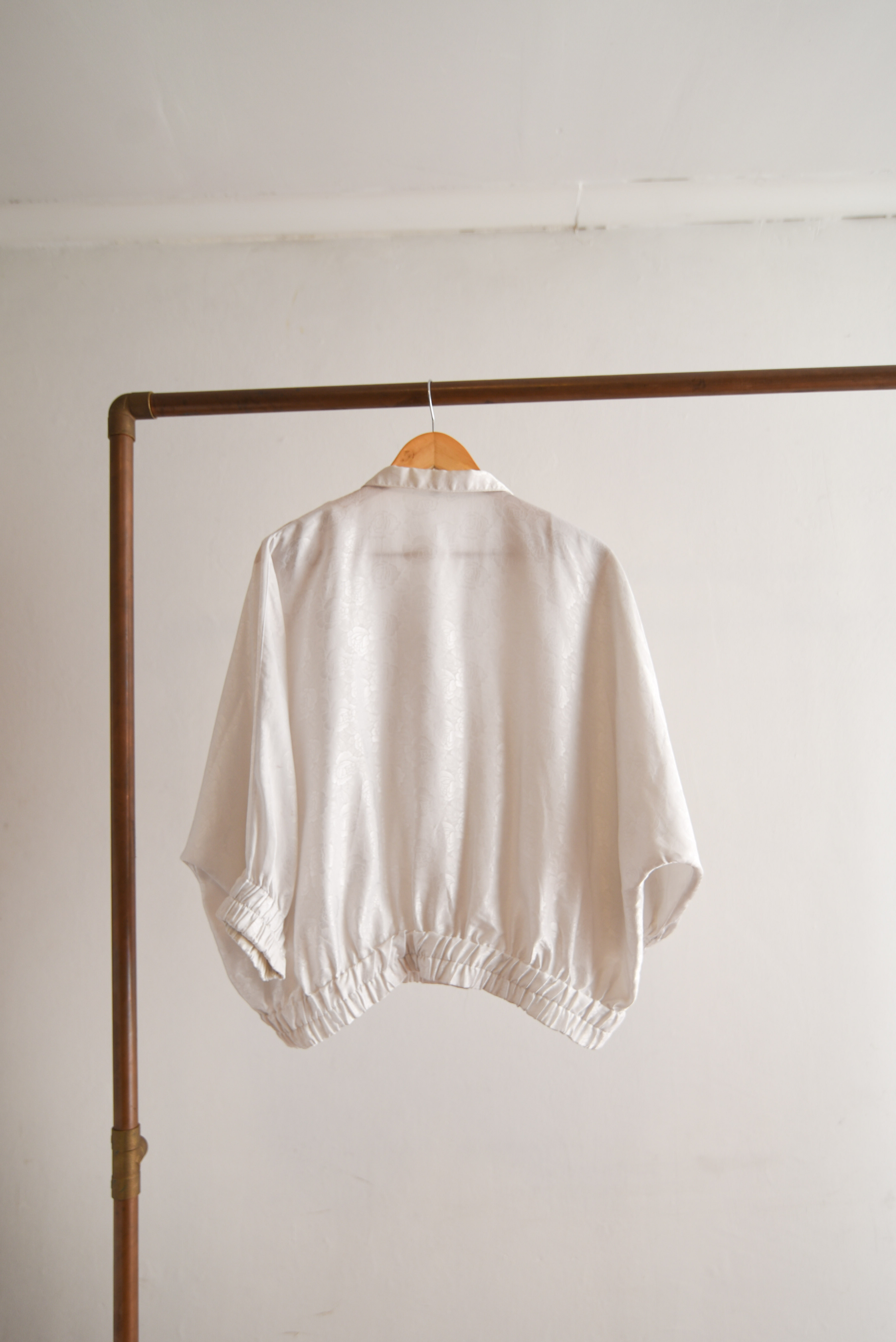Blusa brocato 80s blanca