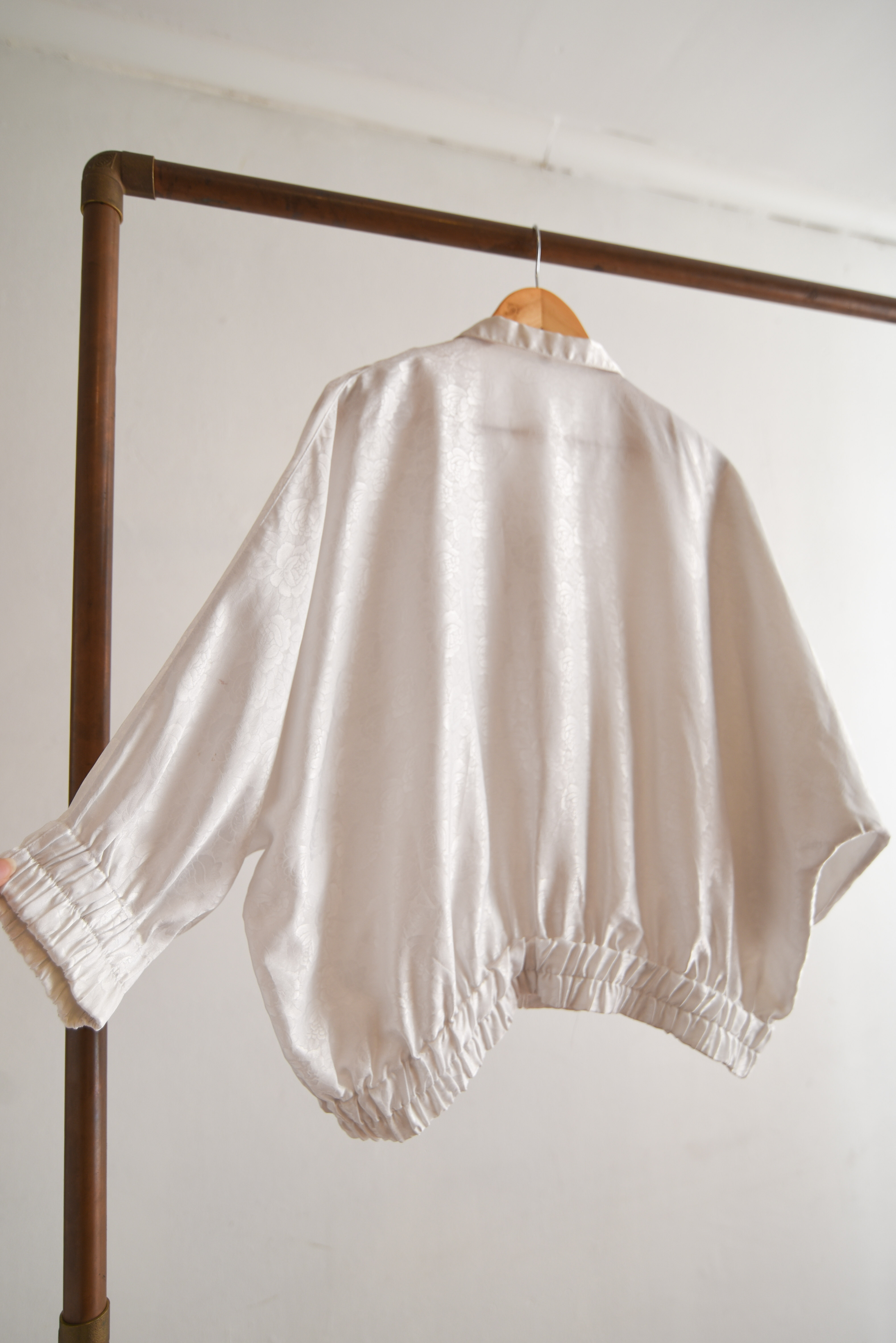 Blusa brocato 80s blanca